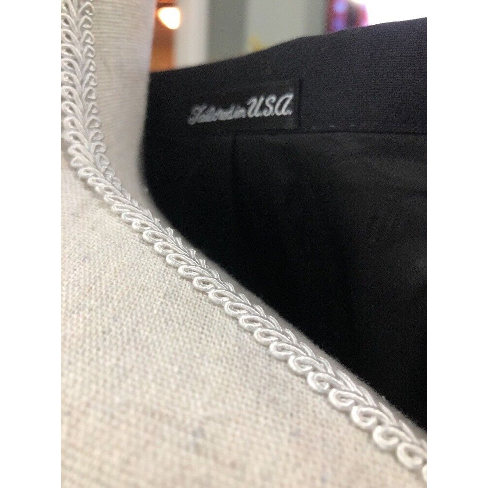 Tom James TOM JAMES BLACK TUXEDO ONE BUTTON 100% WOOL MADE IN U.S.A. Size 44L - 7 Thumbnail
