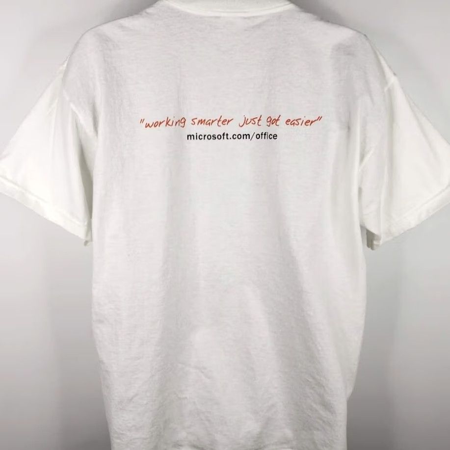 Fruit Of The Loom VINTAGE Microsoft Office XP T Shirt Mens XL White 100% Cotton Fruit of the Loom Graphic Tee Computers Technology 2001 Office Suite Ver. XP XL Mens Size US XL / EU 56 / 4 - 4 Thumbnail