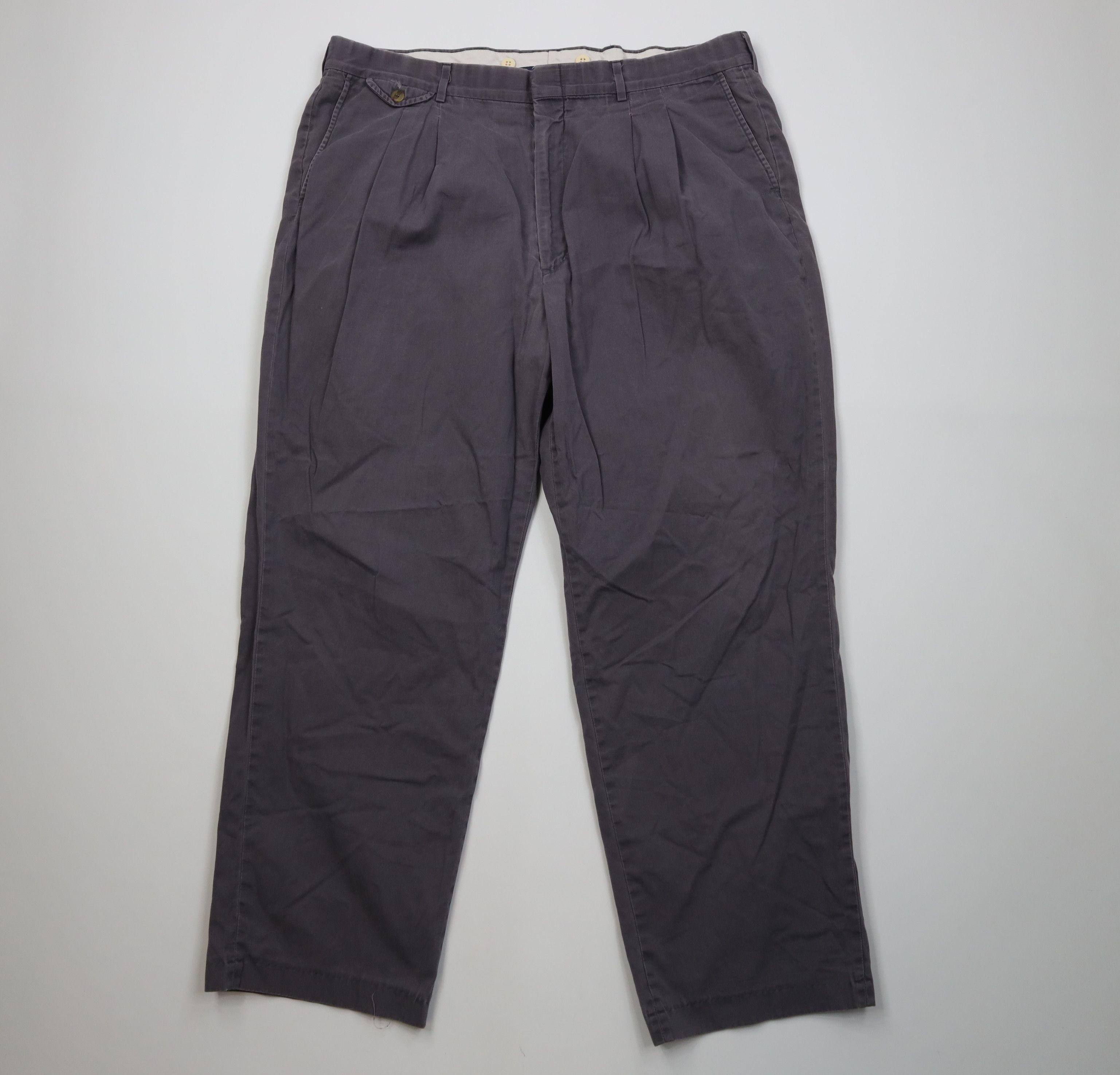 Eddie Bauer AS IS Vintage 90s Eddie Bauer Wide Leg Chino Pants Gray USA Size US 42 / EU 58 - 1 Thumbnail