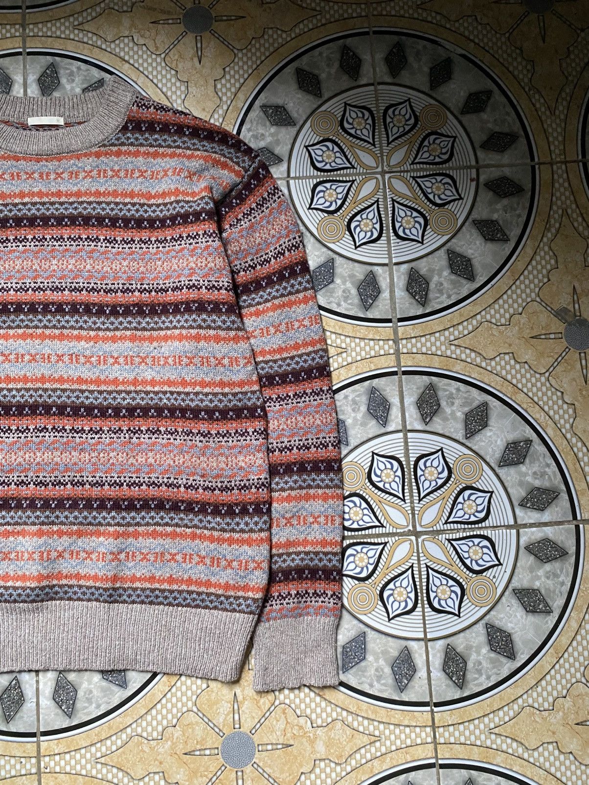 Other Vintage 90's GU Japan Fair Isle Knit Winter Streetwear Size US M / EU 48-50 / 2 - 2 Thumbnail