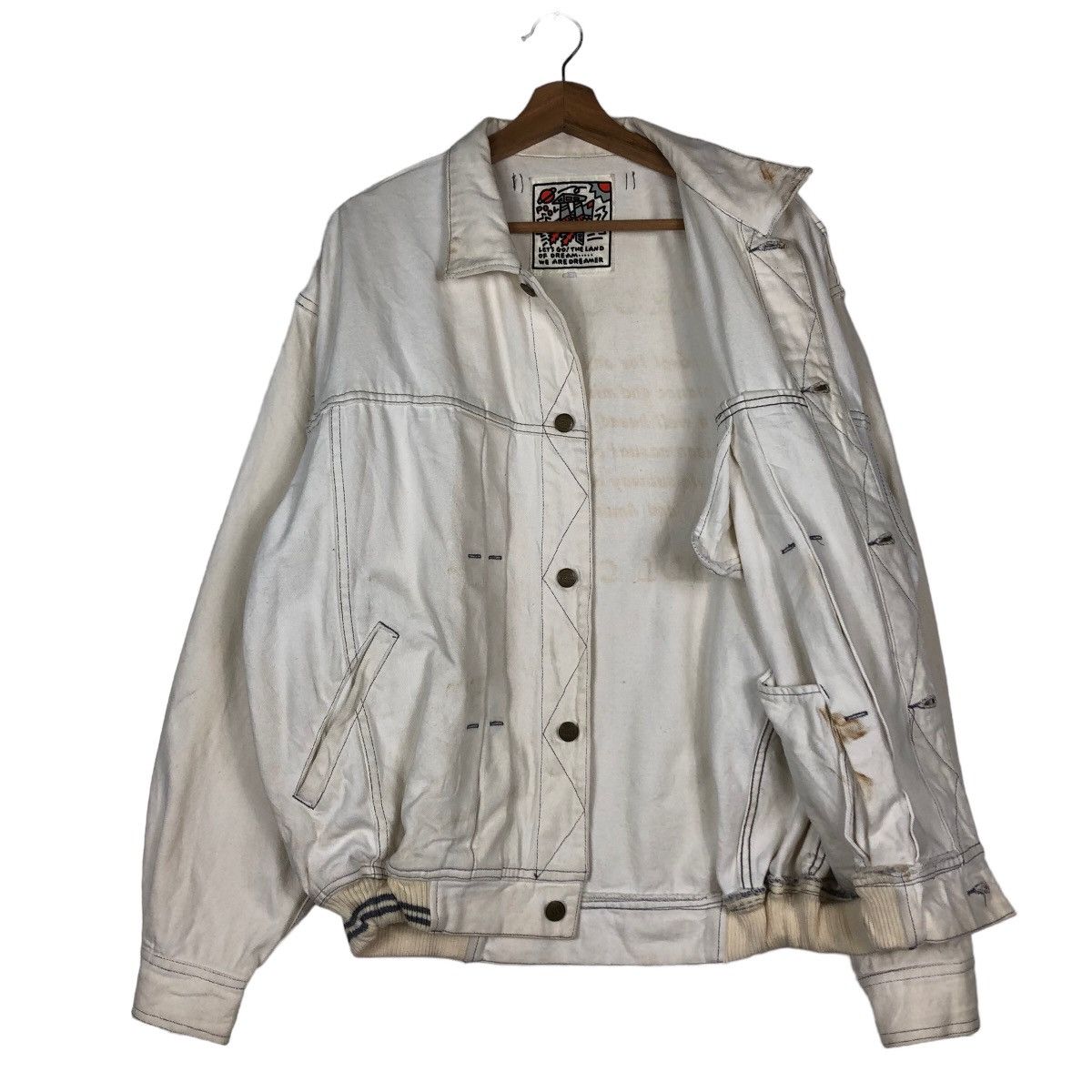 Japanese Brand 🔥Vintage Denim Bomber Jacket Big Logo Japan Issey Miyake Size US M / EU 48-50 / 2 - 11 Thumbnail