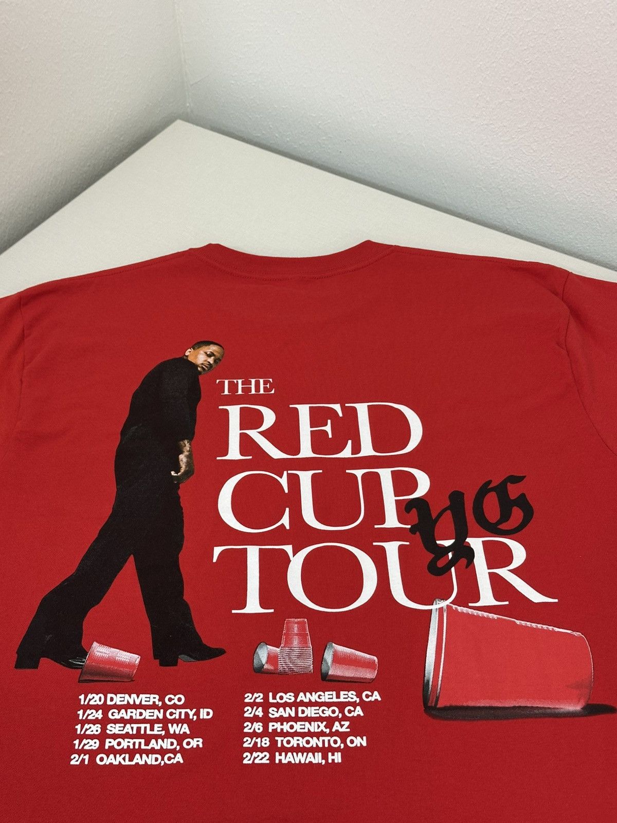 4HUNNID 4 Hunnid YG The Red Cup Tour 2023 Promo Tshirt Size Large Size US L / EU 52-54 / 3 - 9 Thumbnail