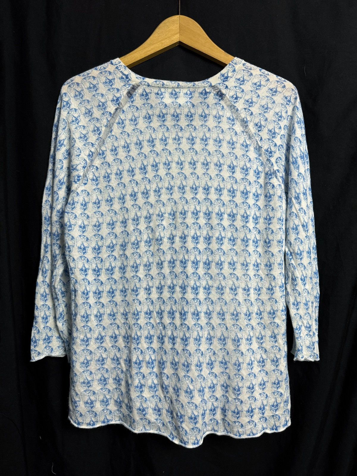 If Six Was Nine × Le Grande Bleu (L.G.B.) Japanese Skulls Long Sleeve Linen Size US M / EU 48-50 / 2 - 2 Thumbnail