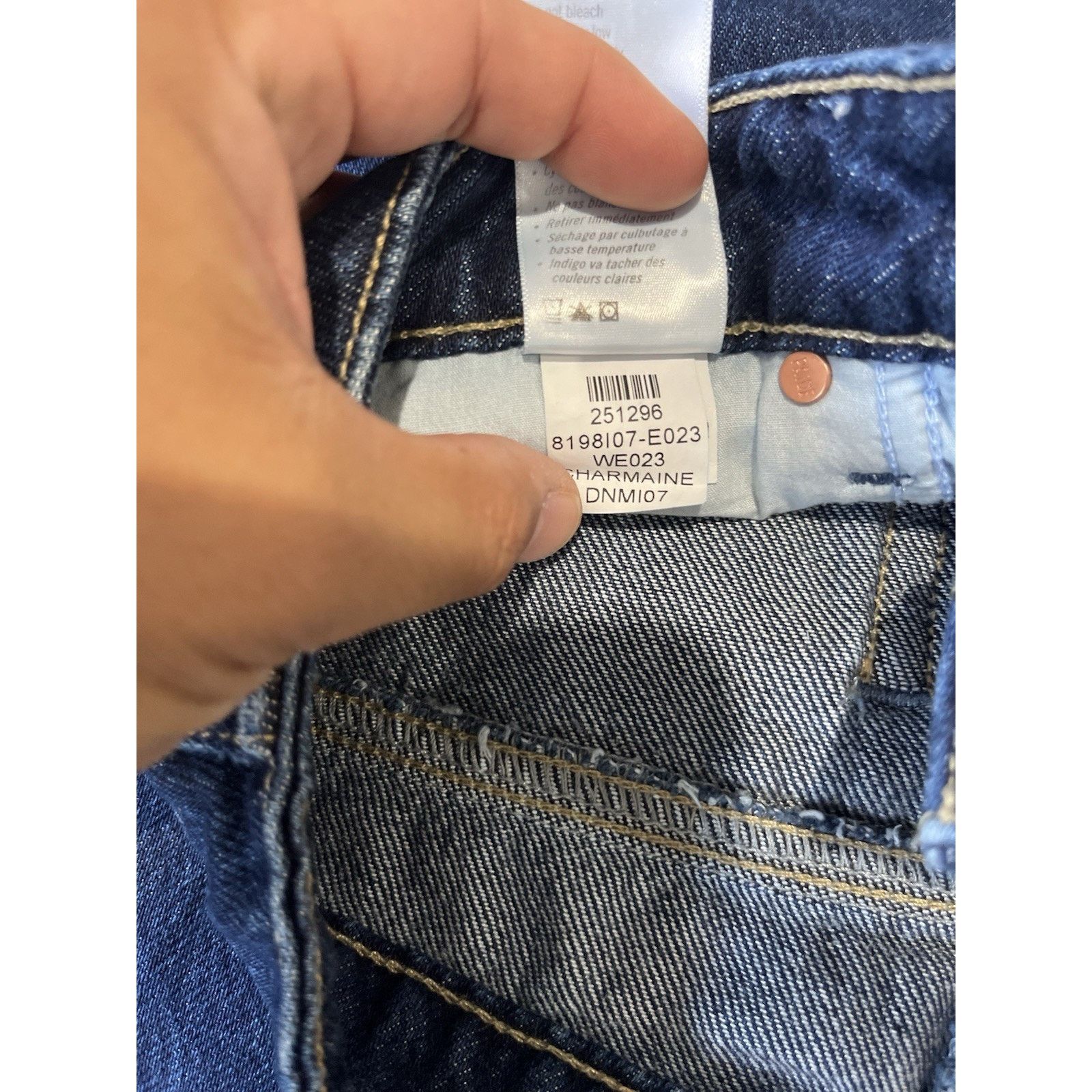 Paige RARE Paige Dark Denim jeans Pockets Wide Leg Denim sz 25 Size 25" / US 0 / IT 36 - 8 Thumbnail