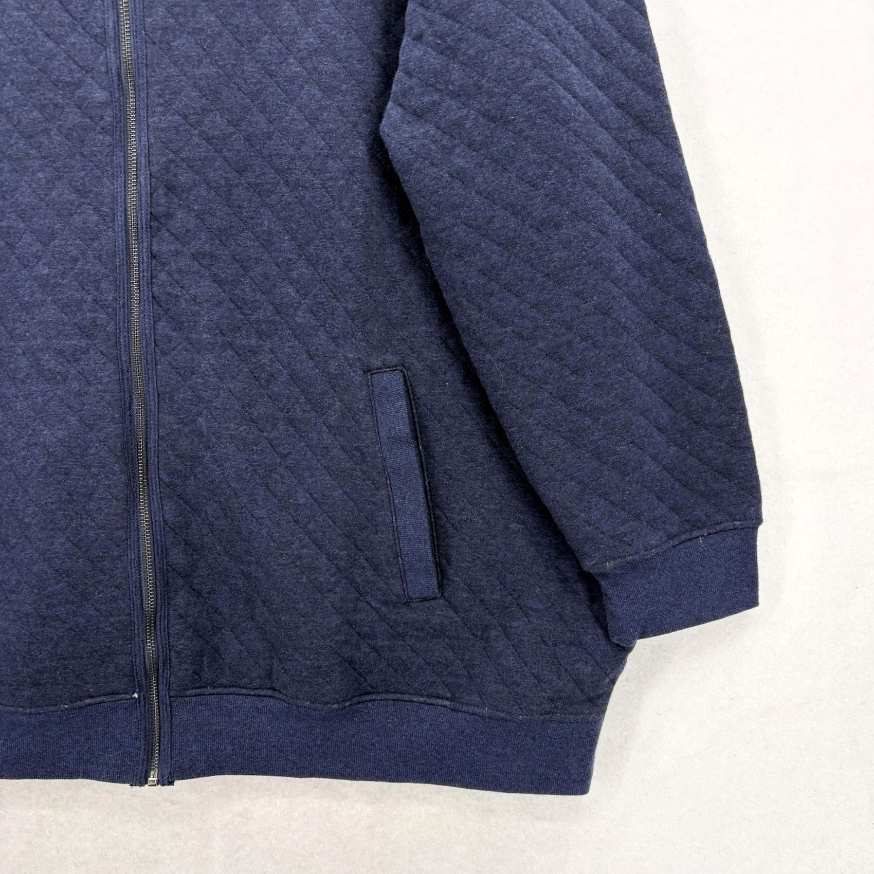 Vintage Oak Hill Sweatshirt Mens 3XLT Blue Full Zip Knit Heavyweight Quilted Pocket Zipper Cozy Winter DXL Mens Size US XXL / EU 58 / 5 - 3 Thumbnail