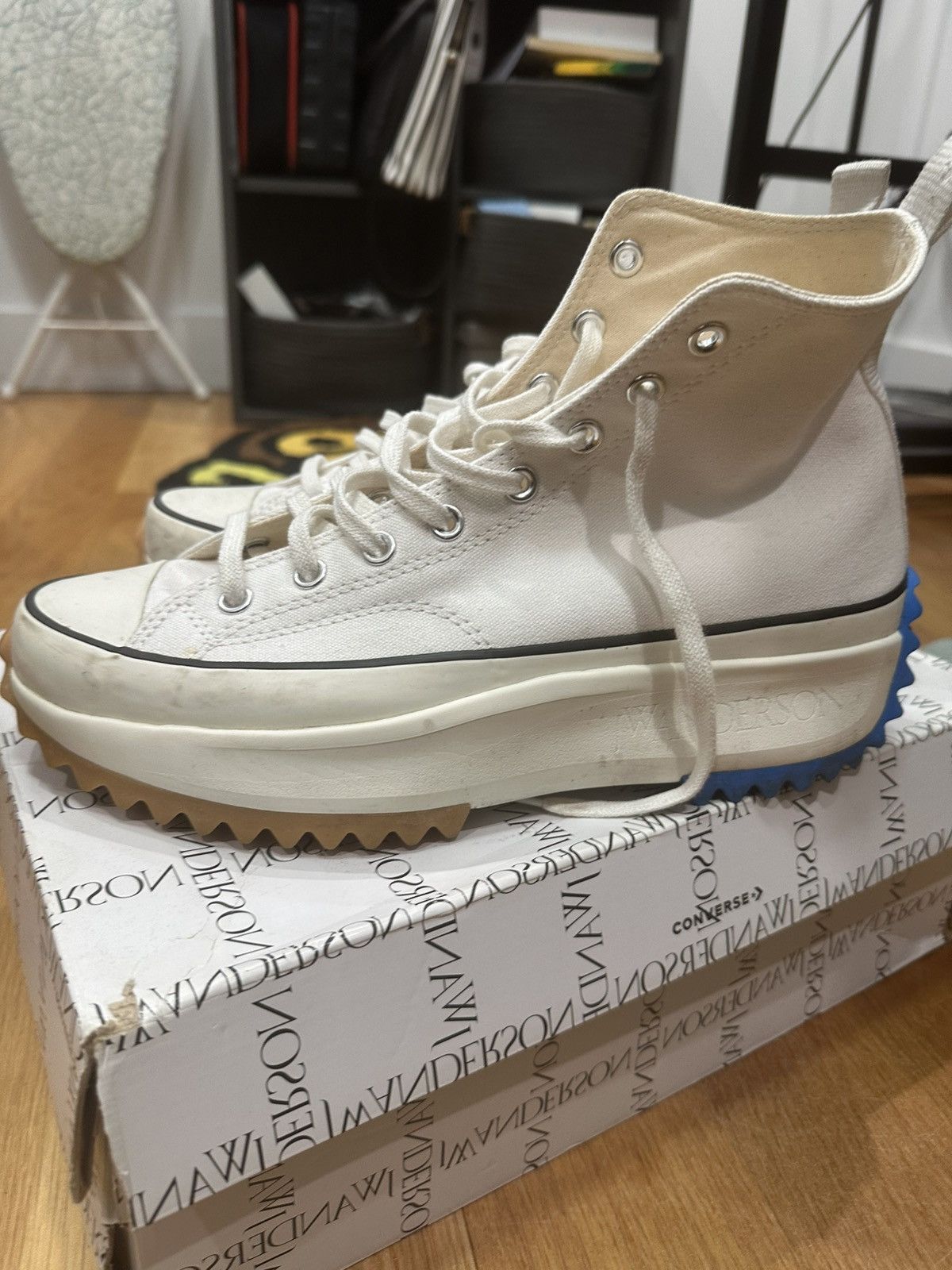 Converse × JW Anderson JW Anderson x Converse Run Star Hike White High Top Sz 11 Size US 11 / EU 44 - 1 Thumbnail