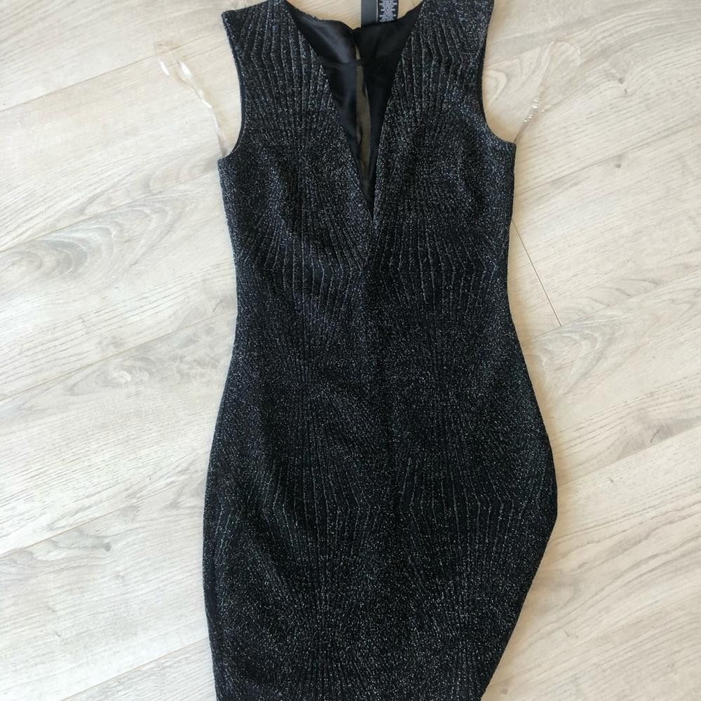 Other Windsor Black and Silver Mini Dress Size S / US 4 / IT 40 - 1 Thumbnail