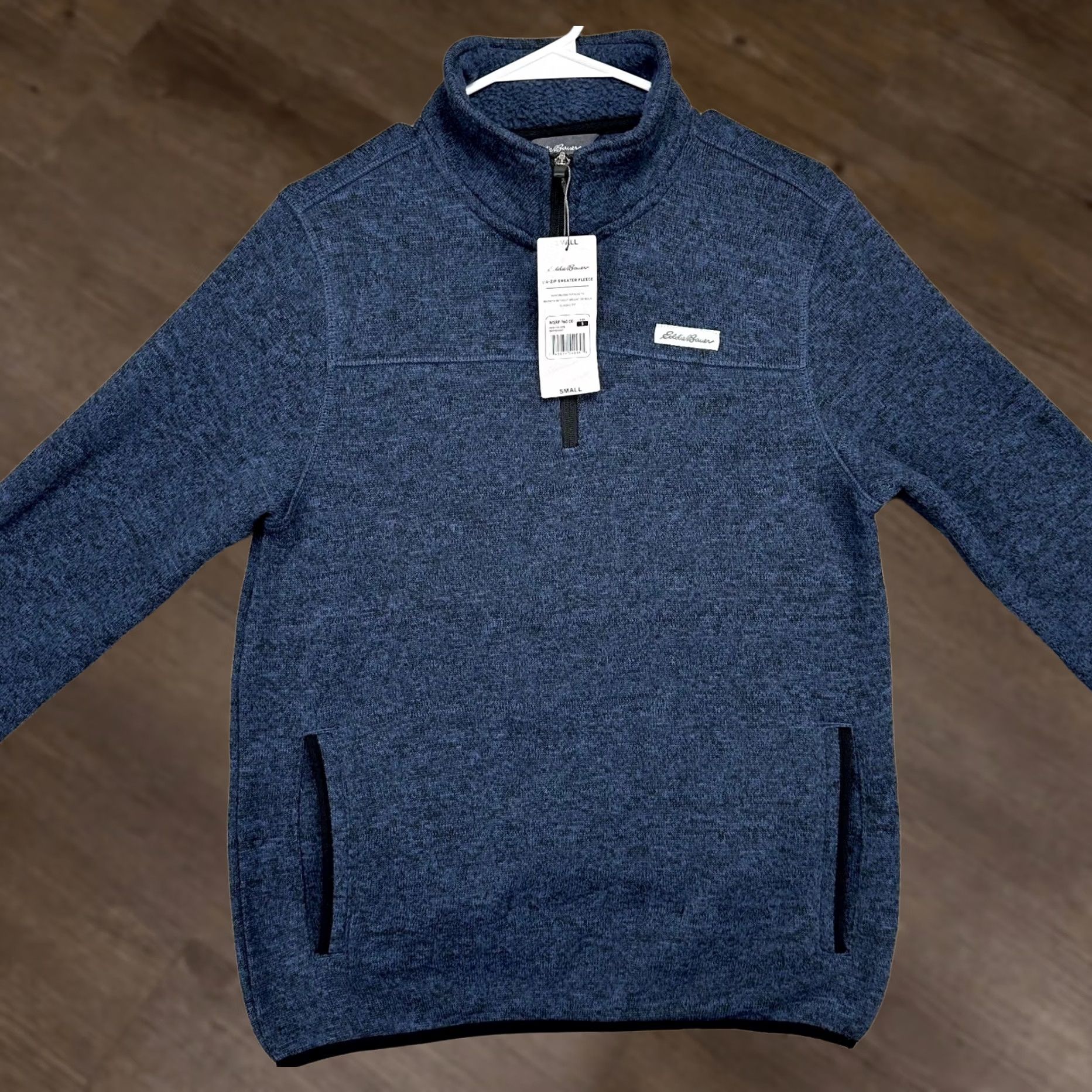 Eddie Bauer Eddie Bauer Sweater Mens Small Navy Fleece Quarter Zip Pullover Classic Fit NEW Size US S / EU 44-46 / 1 - 1 Thumbnail