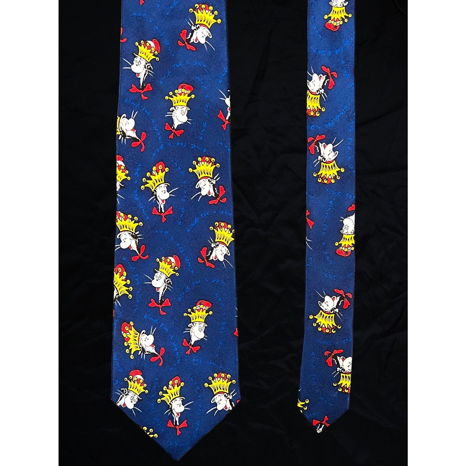 Vintage Dr Seuss Cat in the Hat Dark Blue Tie - 1994 Size ONE SIZE - 5 Thumbnail