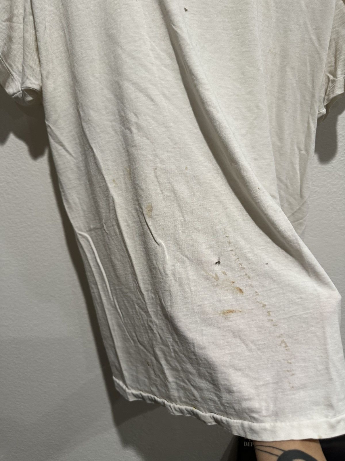 Vintage Distressed Paper Thin Blank Tee Size US M / EU 48-50 / 2 - 2 Thumbnail