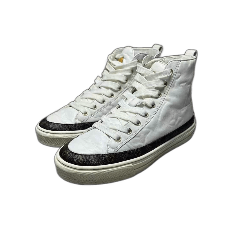 Louis Vuitton LOUIS VUITTON White Canvas High Top Sneakers Size US 6 / IT 36 - 1 Thumbnail