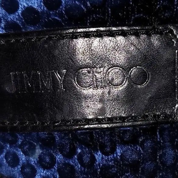 Jimmy Choo Jimmy Choo Black/Blue Leather and Velvet High Top Sneakers Size US 10 / EU 43 - 5 Thumbnail