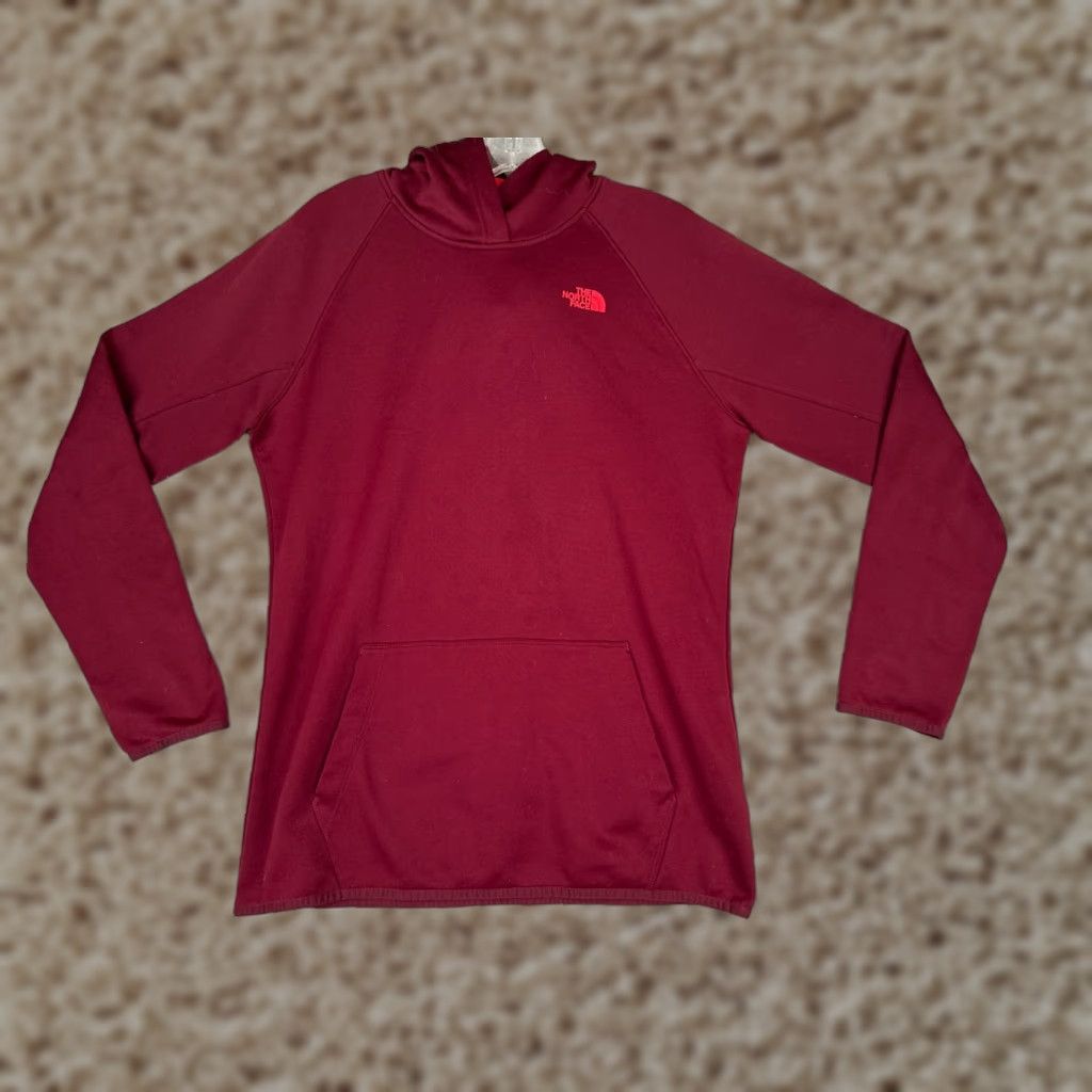 The North Face The North Face Sweater Womens Small Red Pullover Hoodie 100% Polyester Pocket Size S / US 4 / IT 40 - 1 Thumbnail