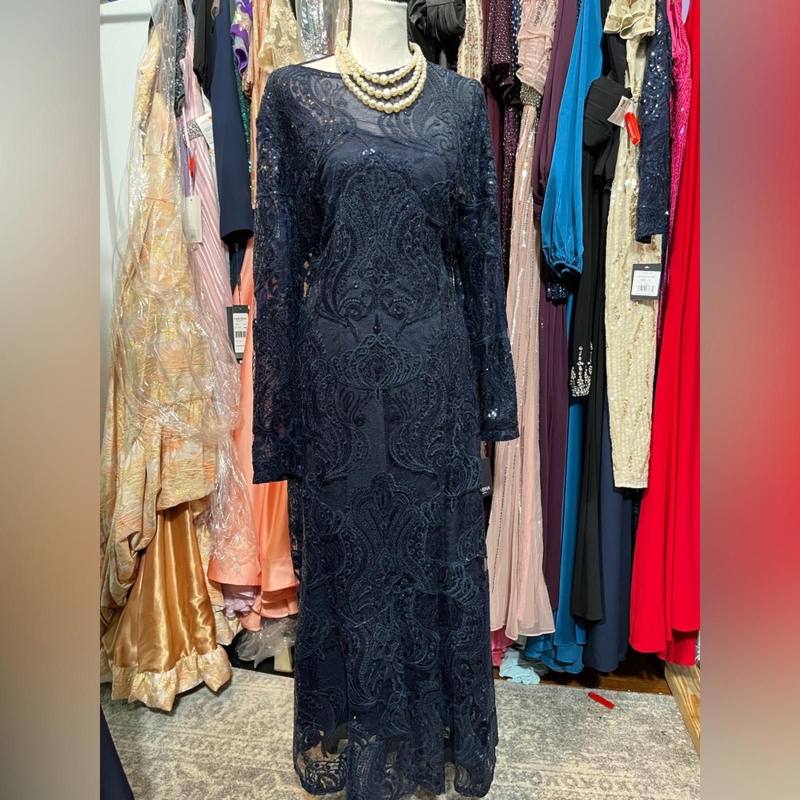 Wacko Maria MARINA Black Long Sleeve Gown for Wedding Guest Size XXL / US 16-18 / IT 52-54 - 1 Thumbnail