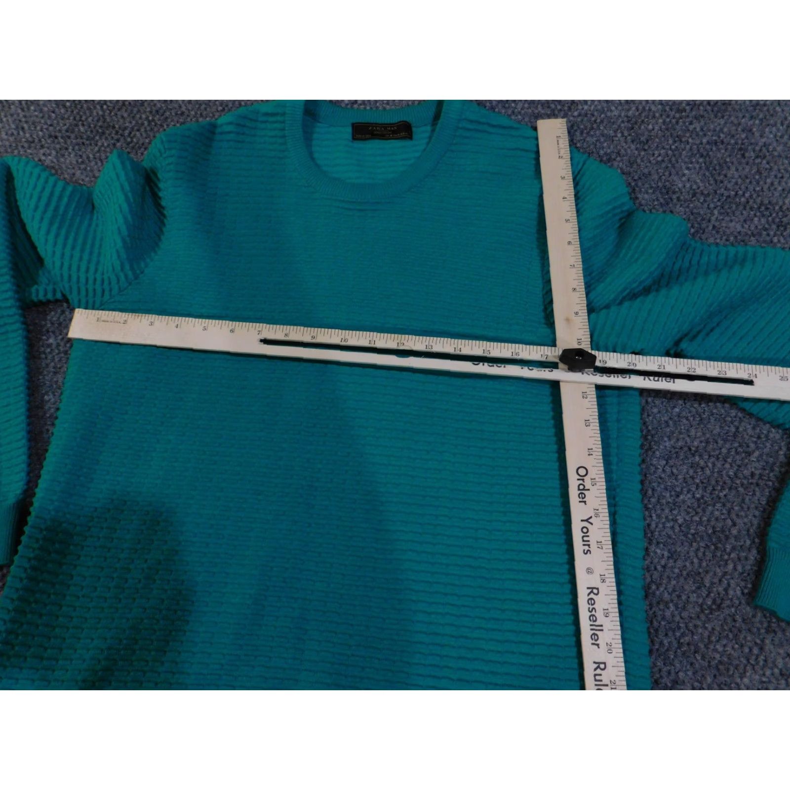 Zara Zara Man Sweater Mens XL Green Crewneck Textured Knit Pullover Casual Size US XL / EU 56 / 4 - 6 Thumbnail