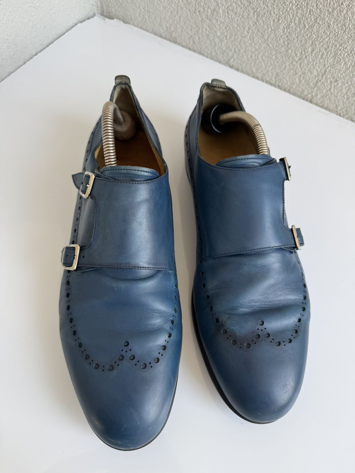Sutor Mantellassi Sutor Mantellassi Blue Double Monk Strap Shoes Size US 10 / EU 43 - 5 Thumbnail