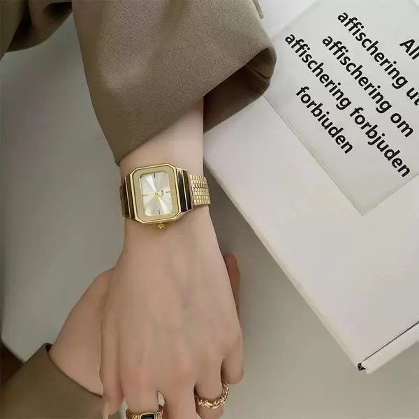 Jewelry Square Face Fashion Watch, Mesh Band Size ONE SIZE - 4 Thumbnail