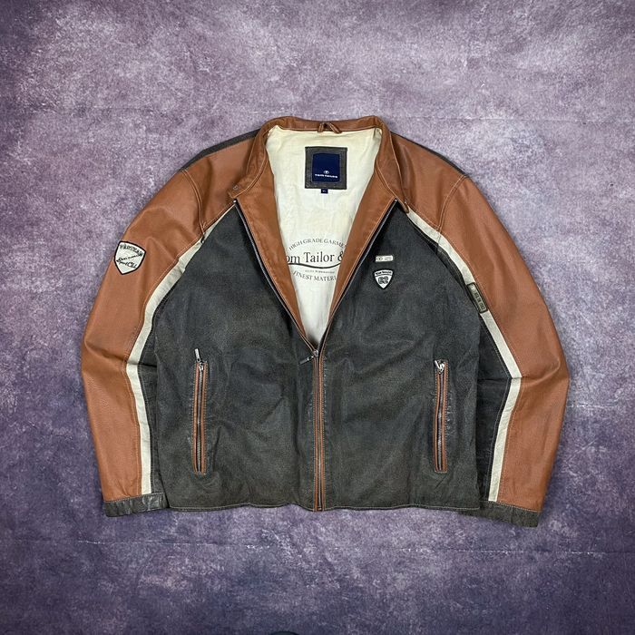 Tom tailor leather clearance jacket