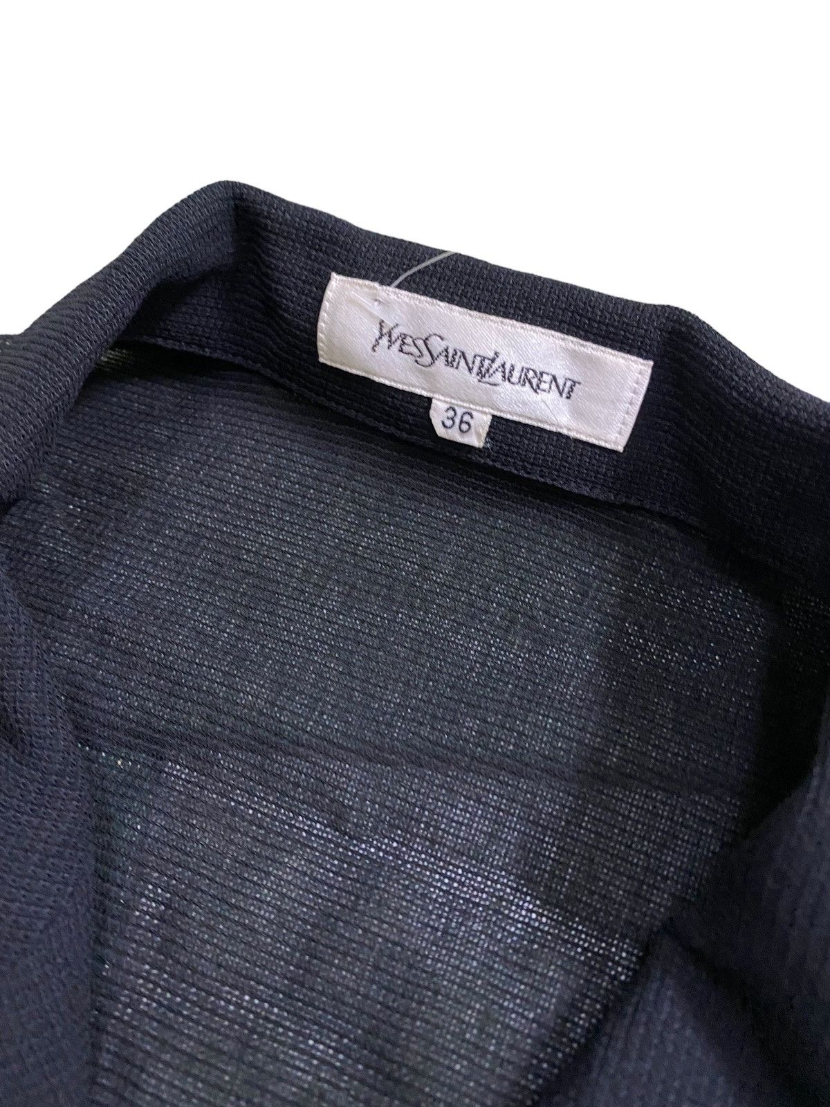 Yves Saint Laurent 💥Yves Saint Laurent Black Buuton Shirt Size M / US 6-8 / IT 42-44 - 7 Thumbnail