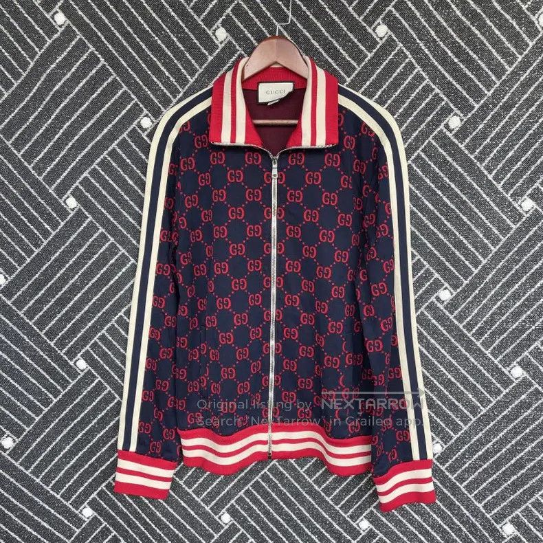 Gucci Gucci Classic GG cotton jacquard stand-up collar zipper lo Size US XXL / EU 58 / 5 - 1 Thumbnail
