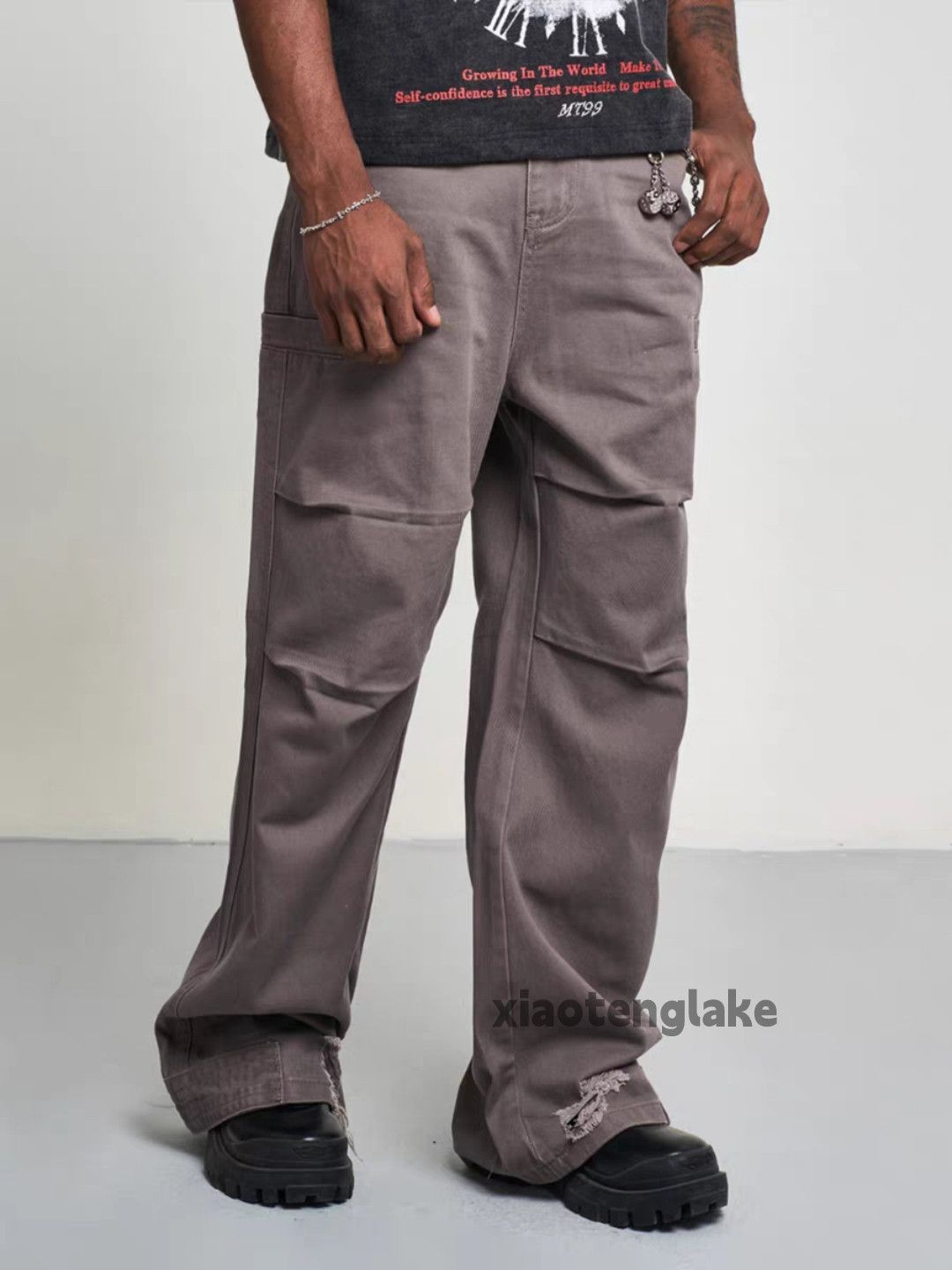 Designer × Japanese Brand × Vintage washed faded ripped loose baggy pleaded cargo pants Size US 28 / EU 44 - 7 Thumbnail