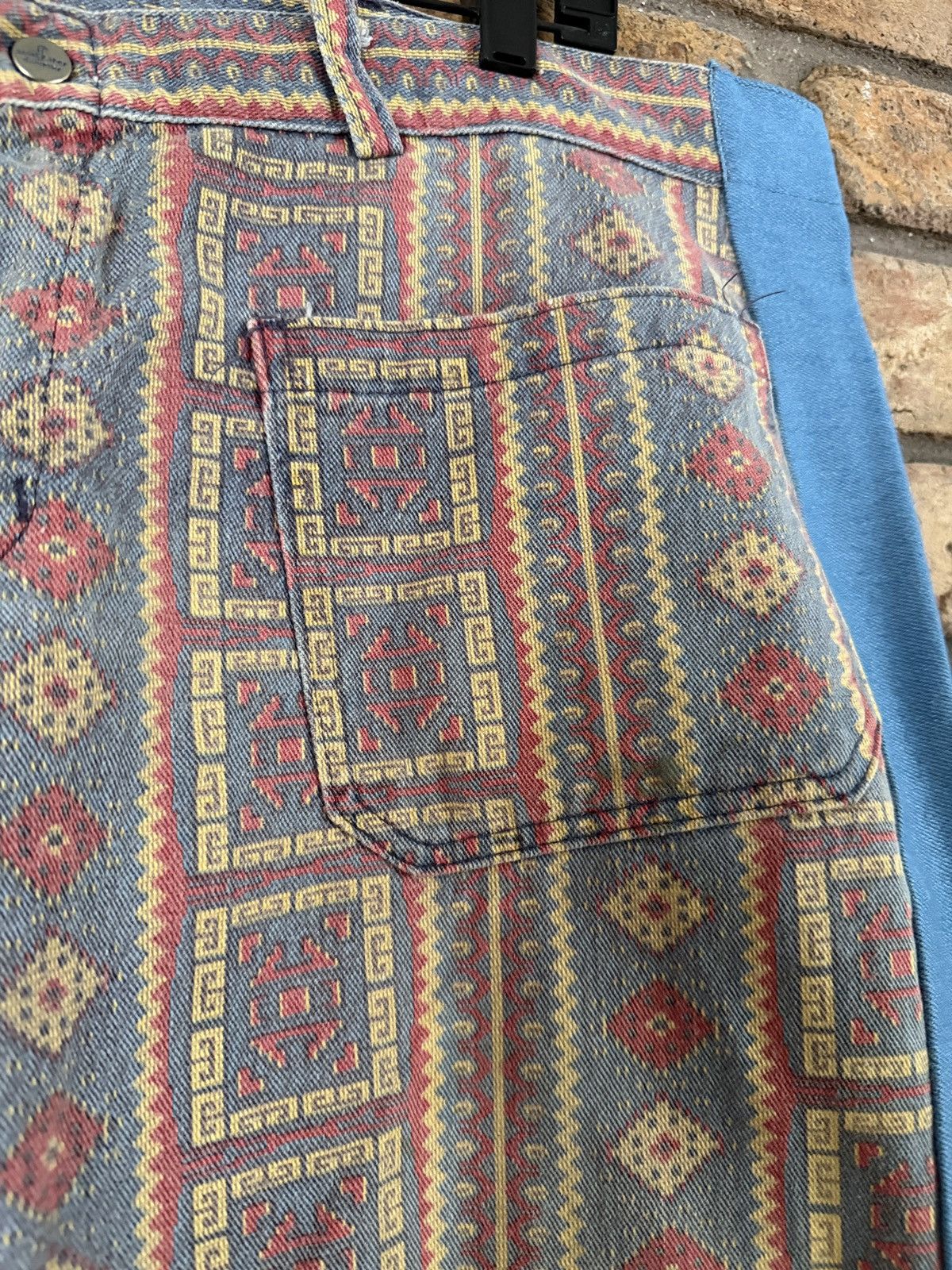Other 🌵 Seafarer Intuit Aztec Print Colorblock Flare Pants Size 38" / US 16 / IT 52 - 3 Thumbnail