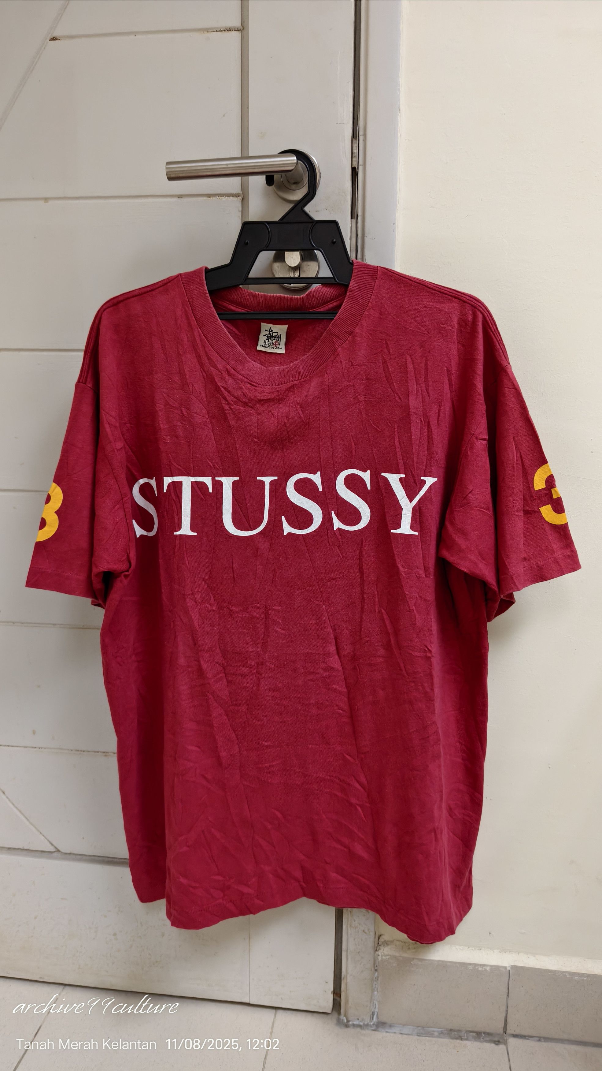 Stussy 90s Stüssy logo T-shirt with white USA tag very rare Size US XL / EU 56 / 4 - 1 Thumbnail