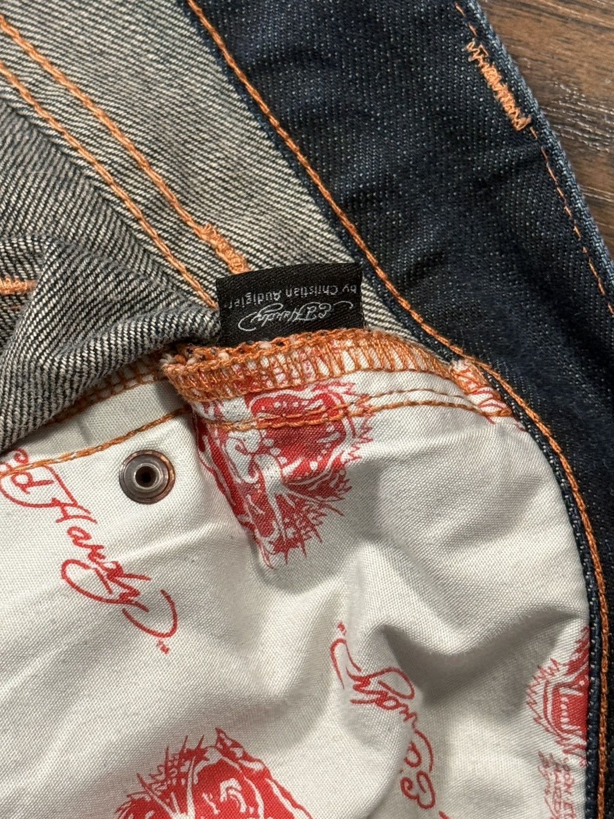 Ed Hardy Ed Hardy Jeans Embroidered Denim Relaxed Skull 40x34 Size US 40 / EU 56 - 20 Thumbnail