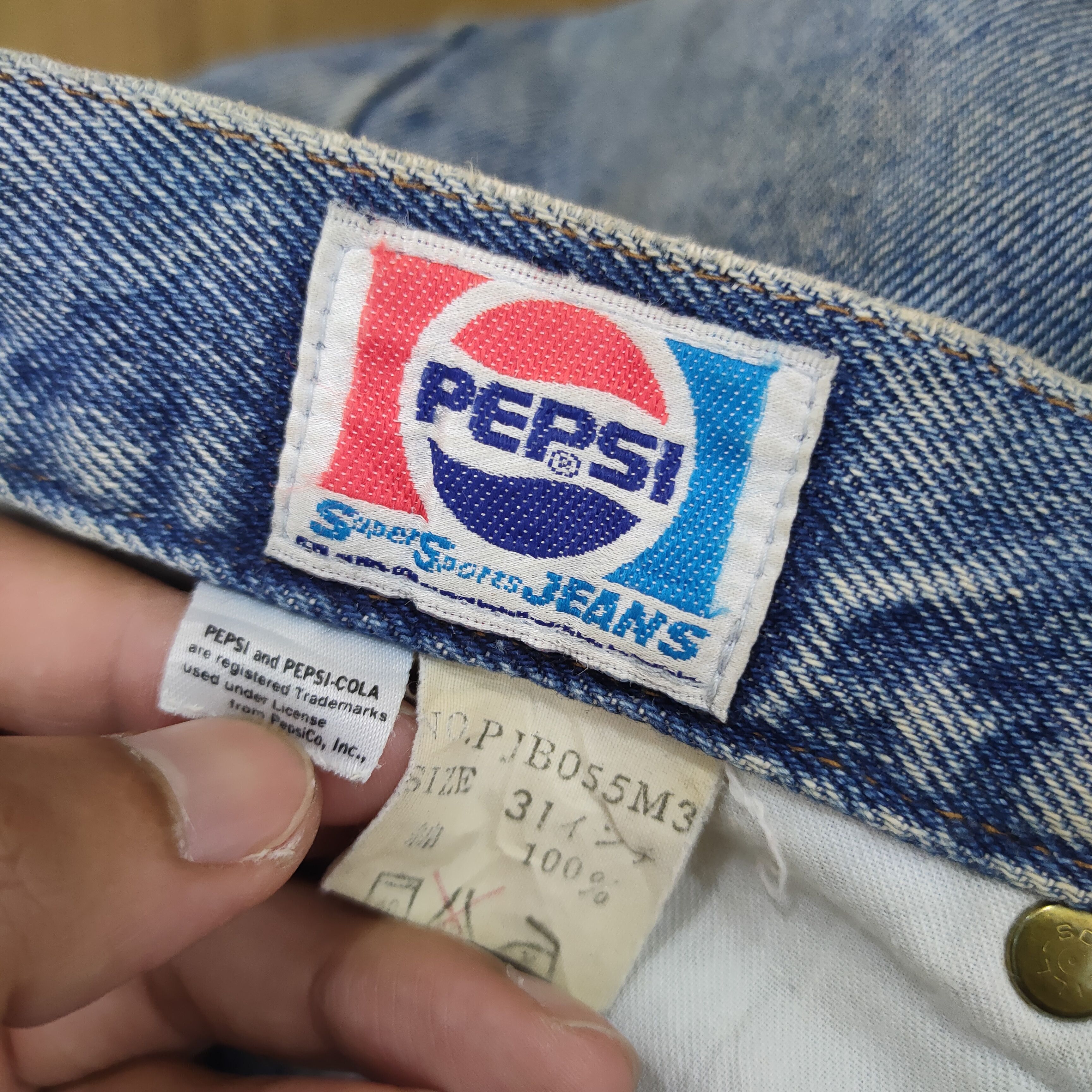 Pepsi 30×29 💥 VINTAGE PEPSI FADED DISTRESSED JEANS PANTS Size US 30 / EU 46 - 13 Thumbnail