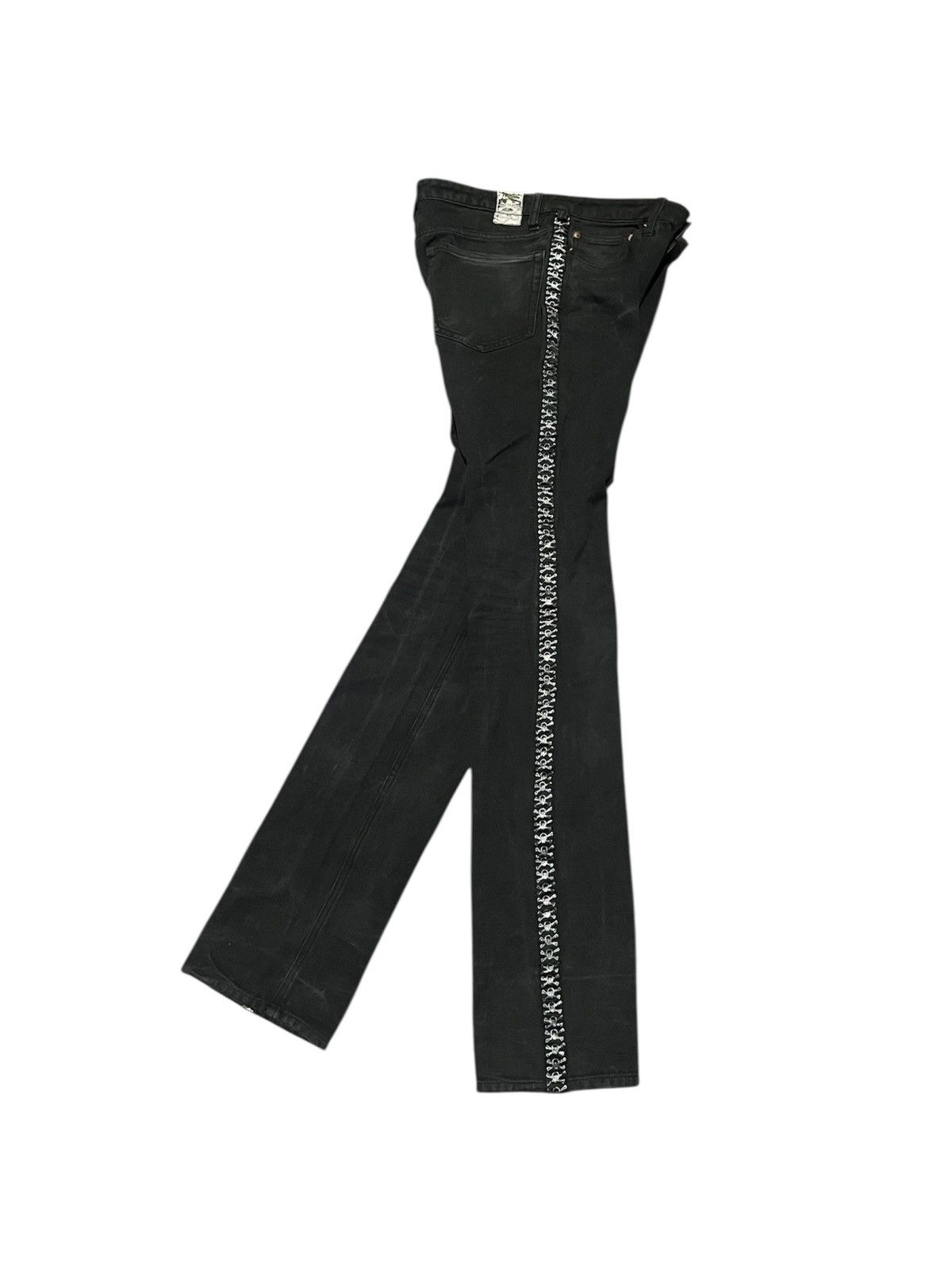 Super Lovers Super Lover Side Stripe Logo Black Jean Size US 29 - 4 Thumbnail
