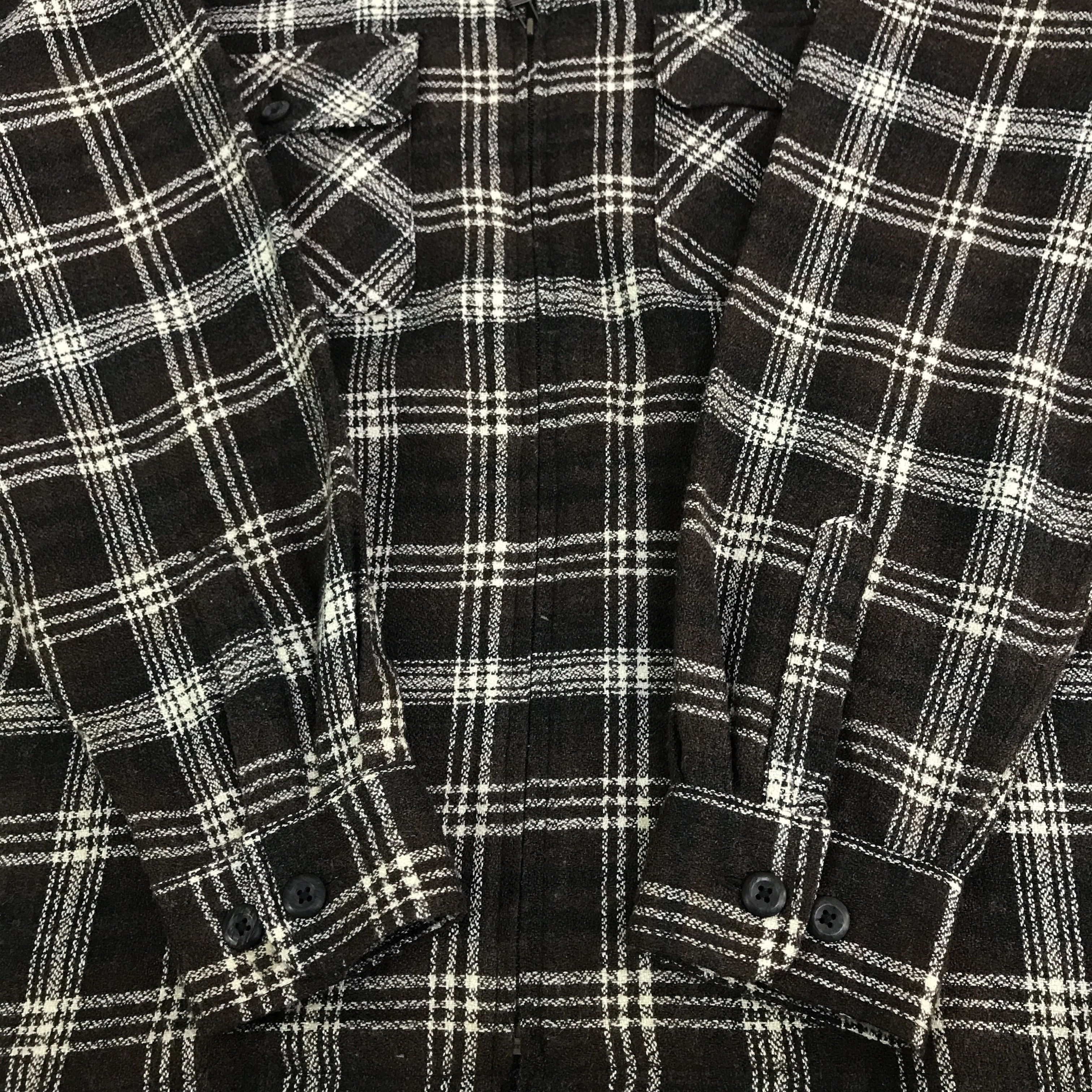 Uniqlo Vtg uniqlo tartan zip jacket K116B3 Size US M / EU 48-50 / 2 - 8 Thumbnail
