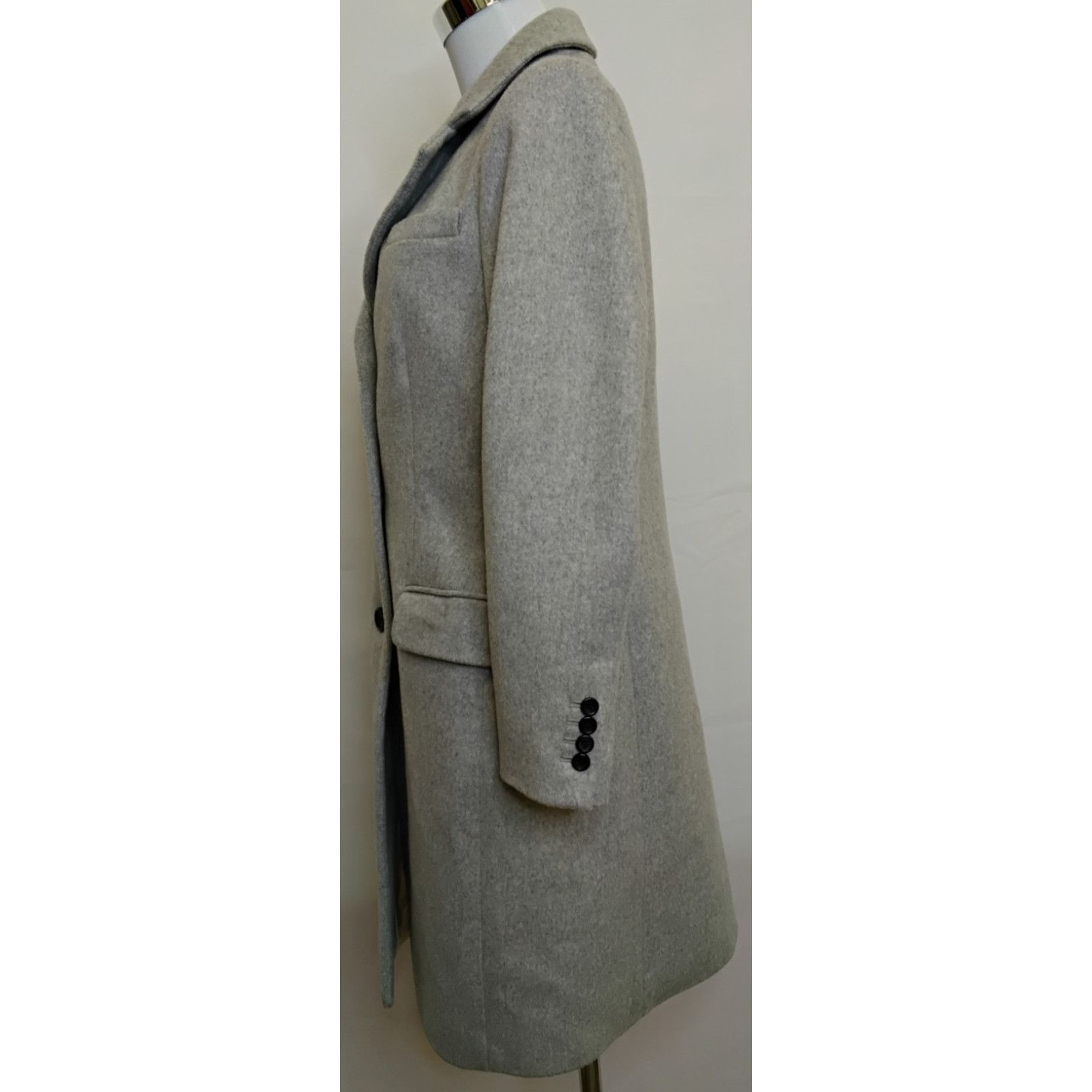 J.Crew J. Crew Wool Pea Coat By Nello Gori Women's 6 Gray Wool Size M / US 6-8 / IT 42-44 - 4 Thumbnail