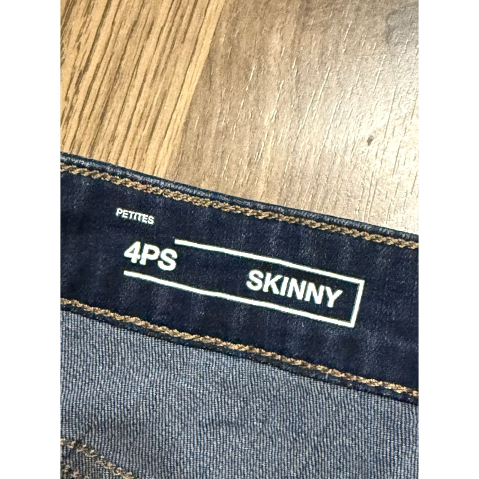 Vintage Sonoma Jeans Women 4PS Blue Denim Dark Wash Skinny Frayed Hem Size 28" / US 6 / IT 42 - 4 Thumbnail