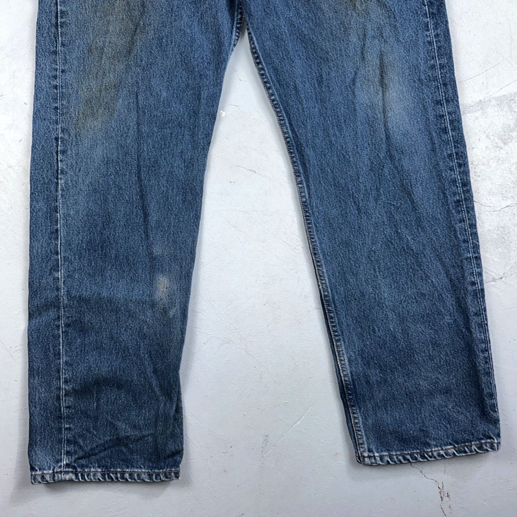 Levi's VINTAGE Levi's 501 Jeans Straight Men 40x32 Blue Dark Wash 90s USA Denim 501 Series Classic Mid Rise Buttons Size US 40 / EU 56 - 3 Thumbnail