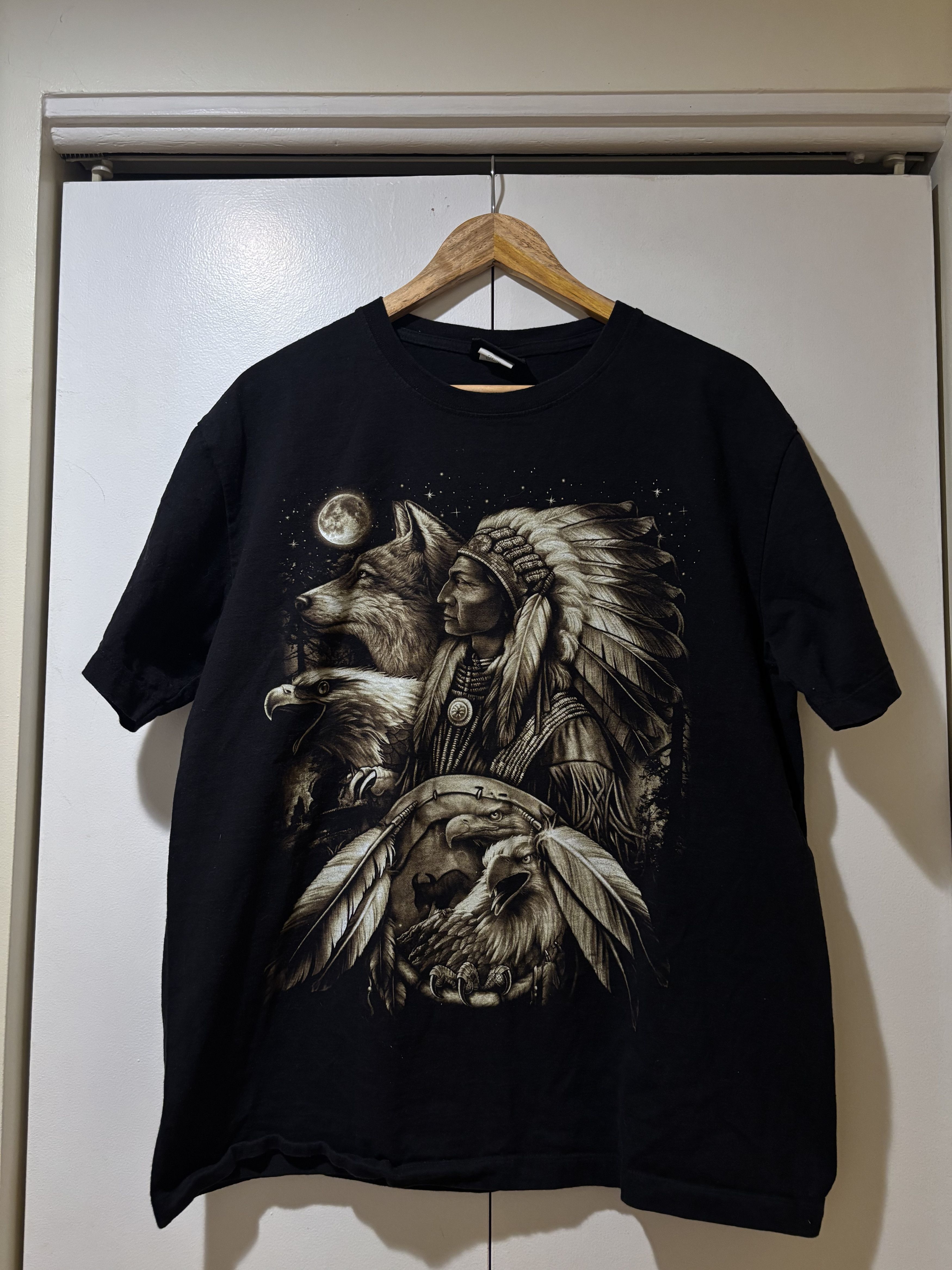 Vintage Vintage Indigenous/ Native Nature Print Double Sided Tee Size US L / EU 52-54 / 3 - 2 Thumbnail