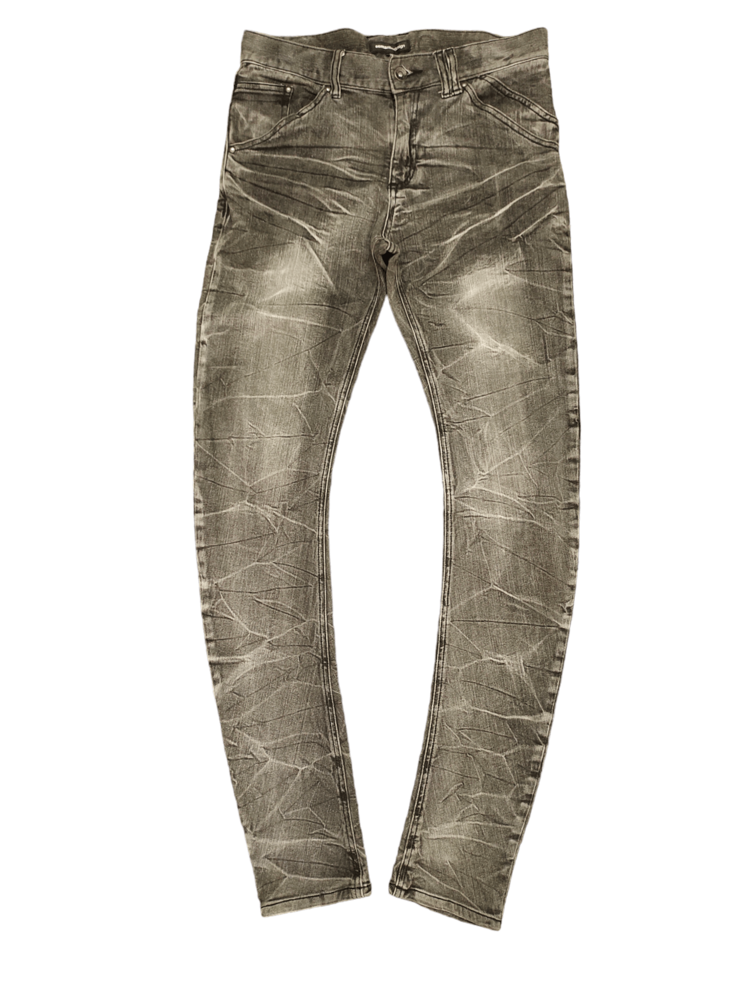 semanticdesign Semantic Design Japan Clawmark Curved Skinny Denim Pants Size US 30 / EU 46 - 1 Thumbnail