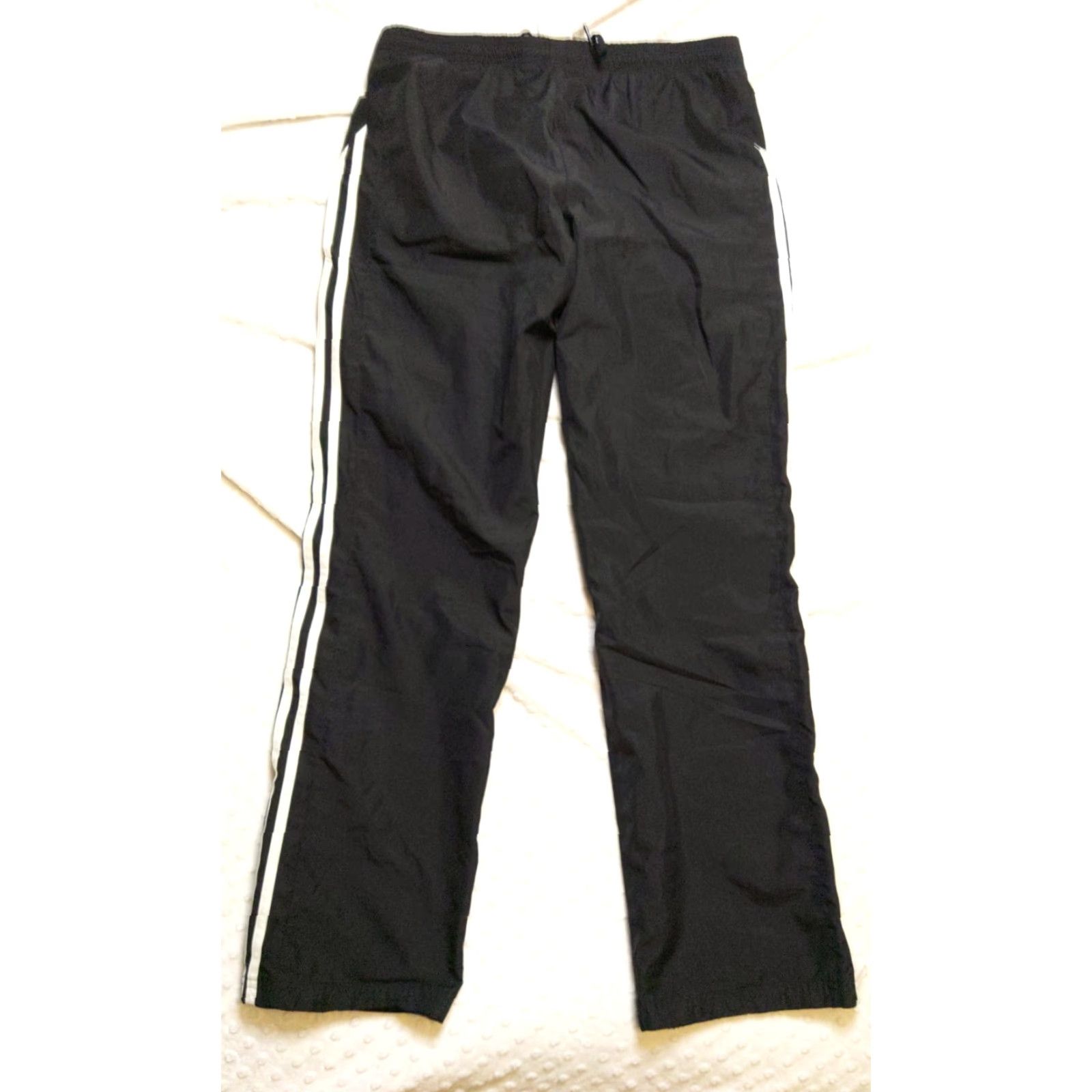 Adidas Adidas Track Pants Women Black Joggers Three Stripes Pockets 32x30 Athletic Fit Tapered Inseam 30 Size 24" / US 00 / IT 34 - 6 Thumbnail