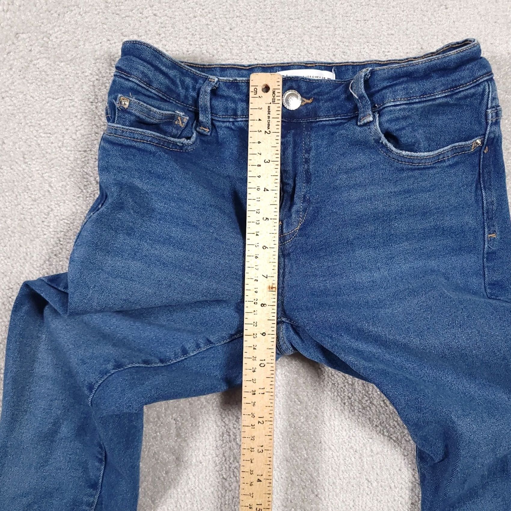 Zara Zara Jeans Women's 6 Denim Medium Wash Cropped Mid-Rise Skinny Blue 5-Pocket Size 28" / US 6 / IT 42 - 7 Thumbnail