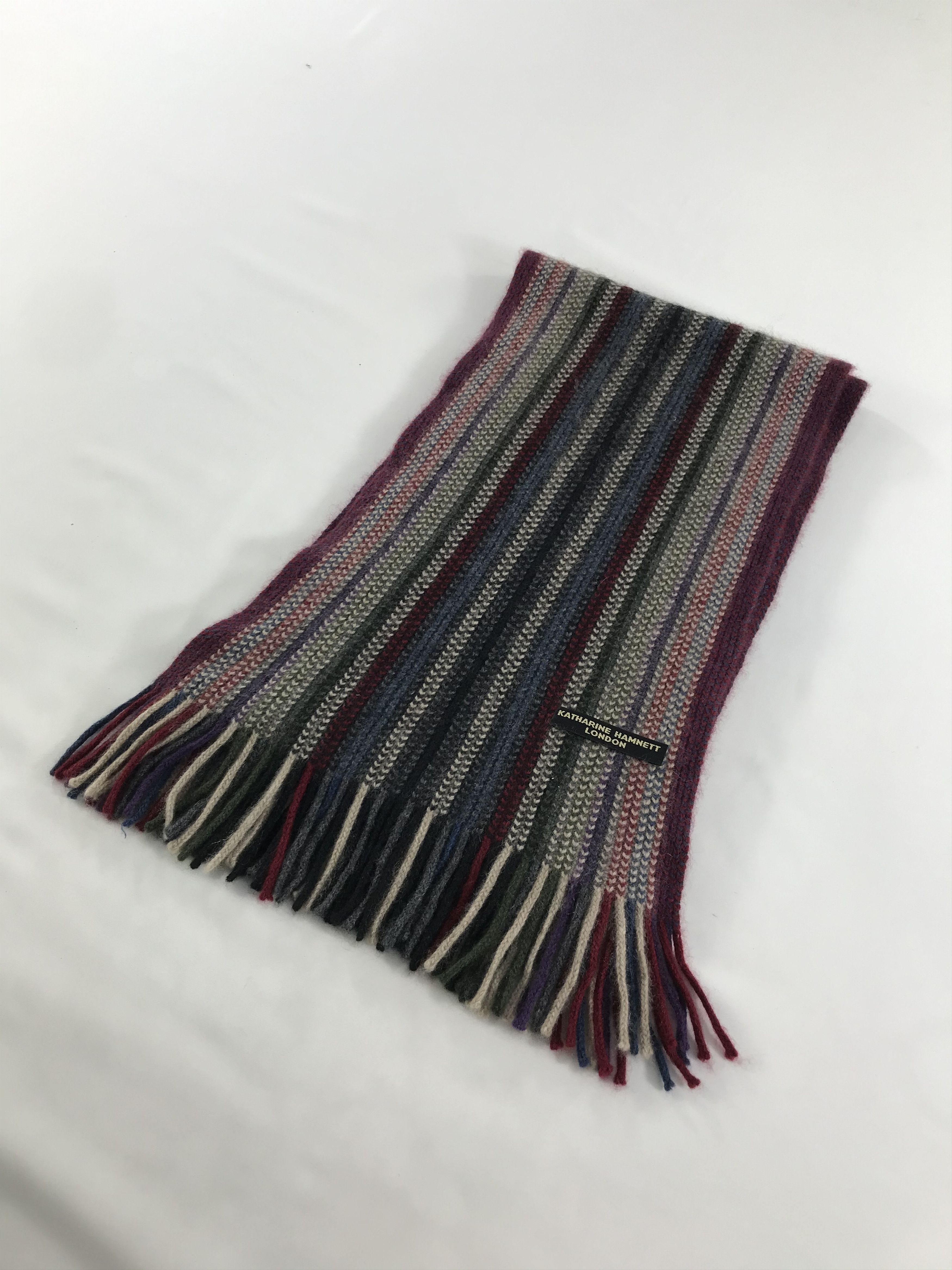 Katharine Hamnett London Katharine Hamnett London Knit Wool Scarf Muffler V101 Size ONE SIZE - 3 Thumbnail
