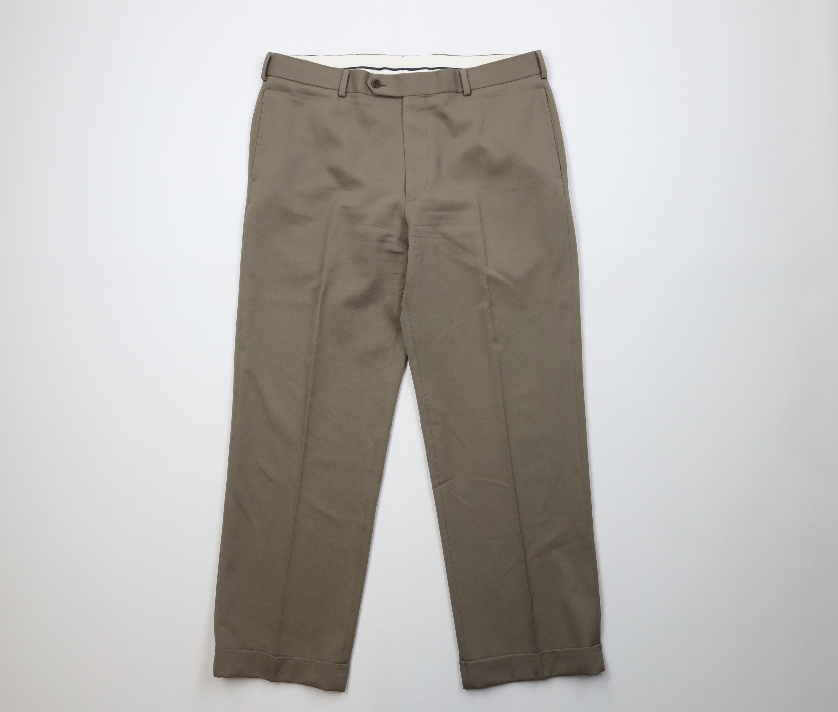 Brooks Brothers Vintage Brooks Brothers Madison Wool Knit Chino Pants Beige Size US 36 / EU 52 - 1 Thumbnail
