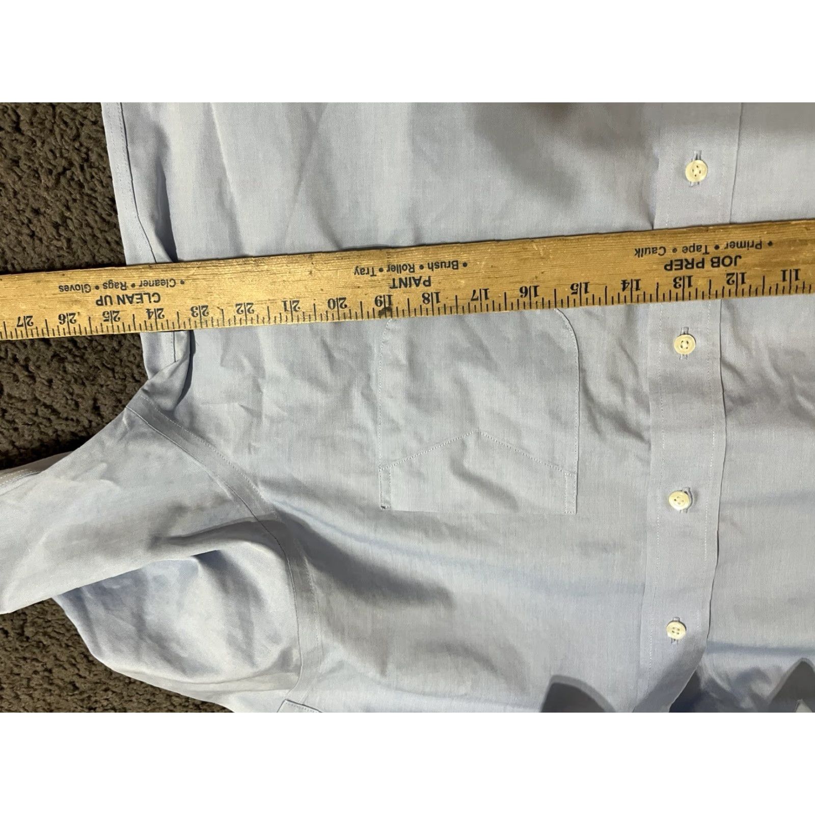 Brooks Brothers VINTAGE Brooks Brothers Dress Shirt Mens 16.5 Non-Iron Cotton Blue Solid Madison Long Sleeve Classic Regular Fit Size US L / EU 52-54 / 3 - 4 Thumbnail