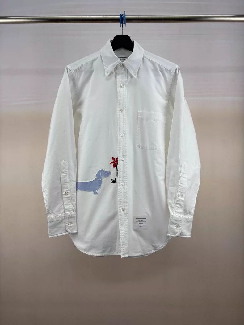 Thom Browne Thom Browne Dog embroidered shirt Size US S / EU 44-46 / 1 - 1 Thumbnail
