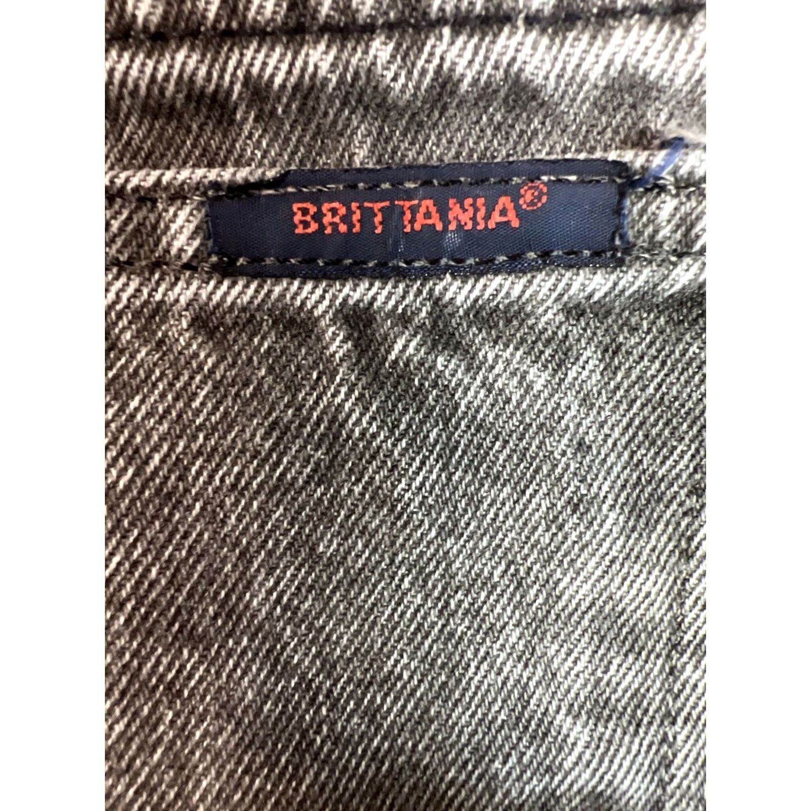 Denime VINTAGE Brittania Jeans Mens 30x30 Gray Denim Straight Leg Stone Wash 5-Pocket Design Regular Rise Mens Jeans 80s 90s Grunge Outdoor USA Rails Size US 30 / EU 46 - 5 Thumbnail