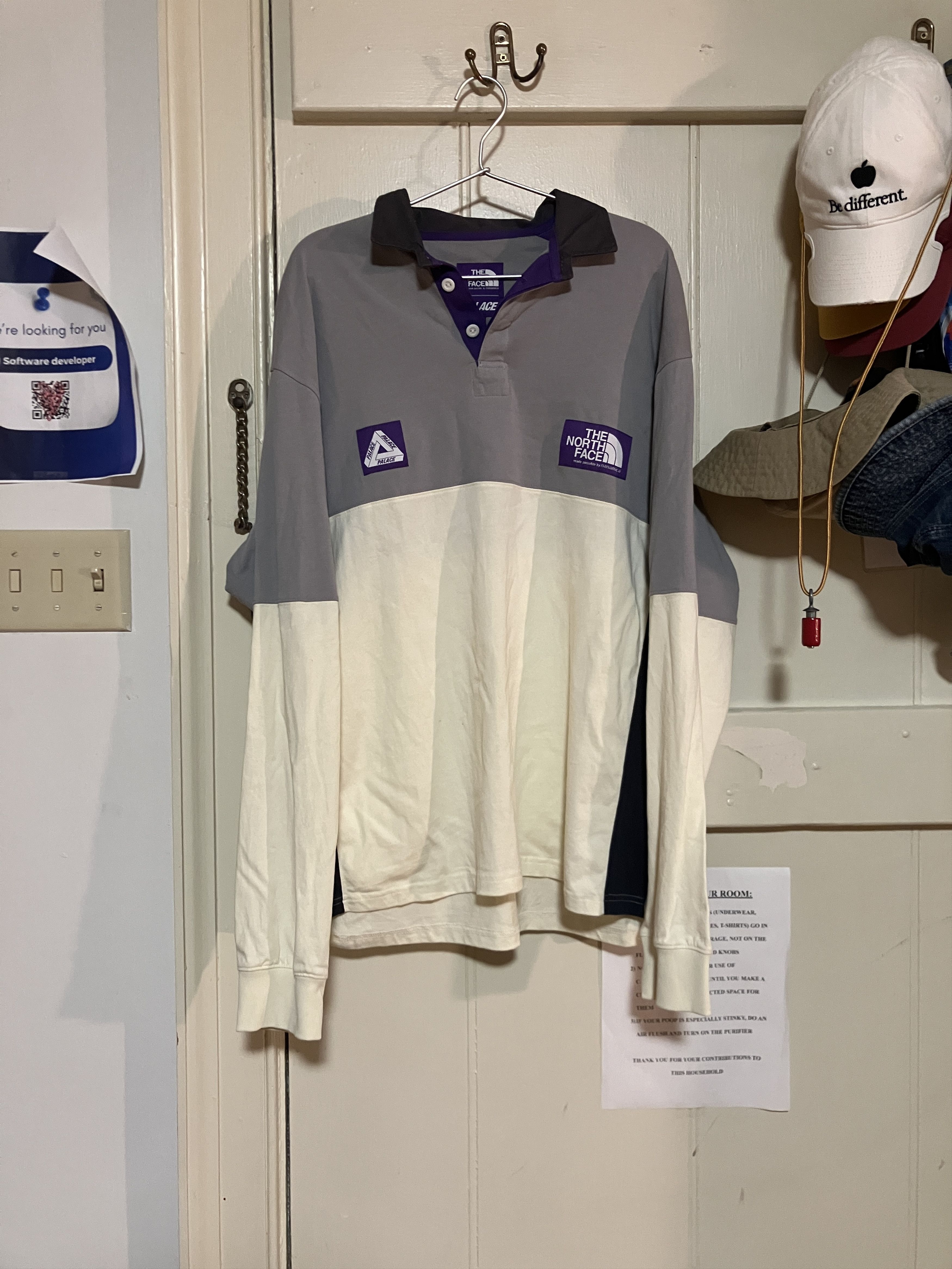Palace Palace x The North Face Purple Label High Bulky Rugby Shirt | Grailed
