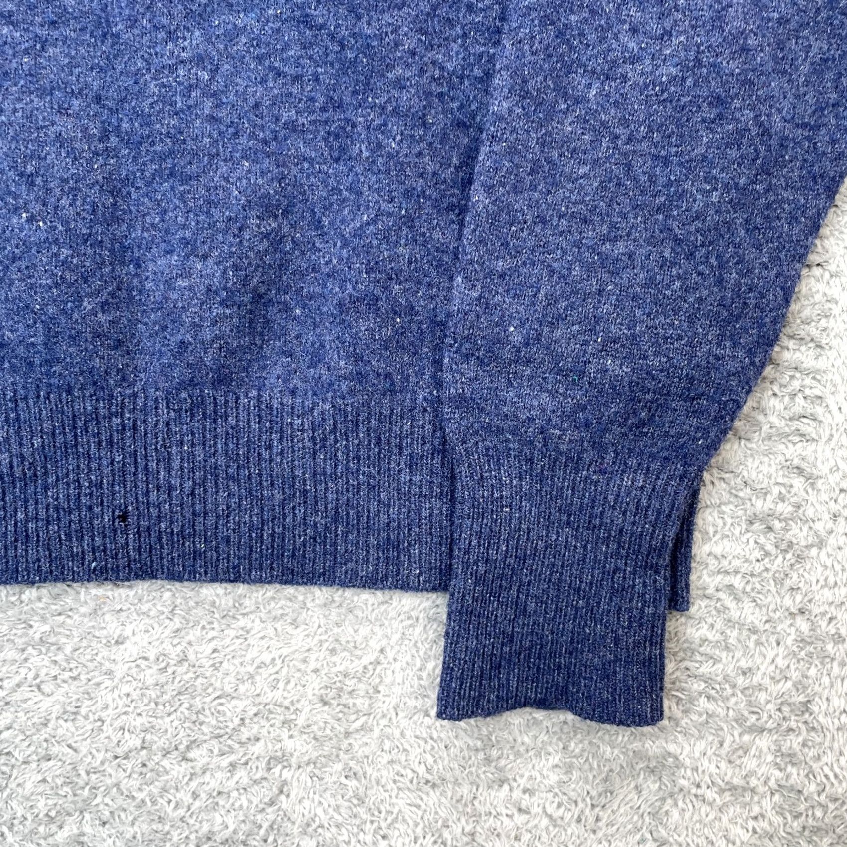 Lord & Taylor LORD & TAYLOR Sweater Mens Large Blue Heathered Wool Ribbed Tight-Knit Classic Pullover Knit Crew Neck Casual Business Travel Boys? Size US L / EU 52-54 / 3 - 5 Thumbnail
