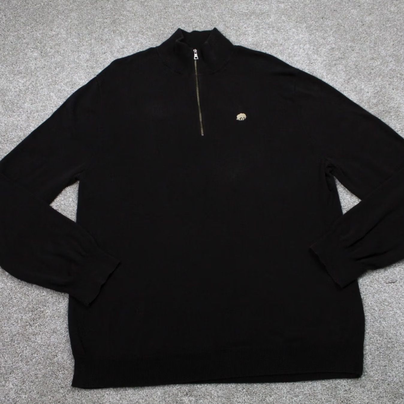 Banana Republic Banana Republic Sweatshirt Mens XL Brown 1/4 Zip 100% Cotton L/S Pullover Size US XL / EU 56 / 4 - 2 Thumbnail