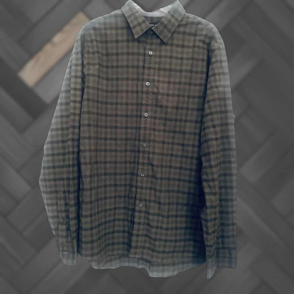 Michael Kors Michael Kors Men's Shirt XL Long Sleeve Button-Up Classic Fit Colorful Multicolor Blue Pattern Solid Size US XL / EU 56 / 4 - 1 Thumbnail