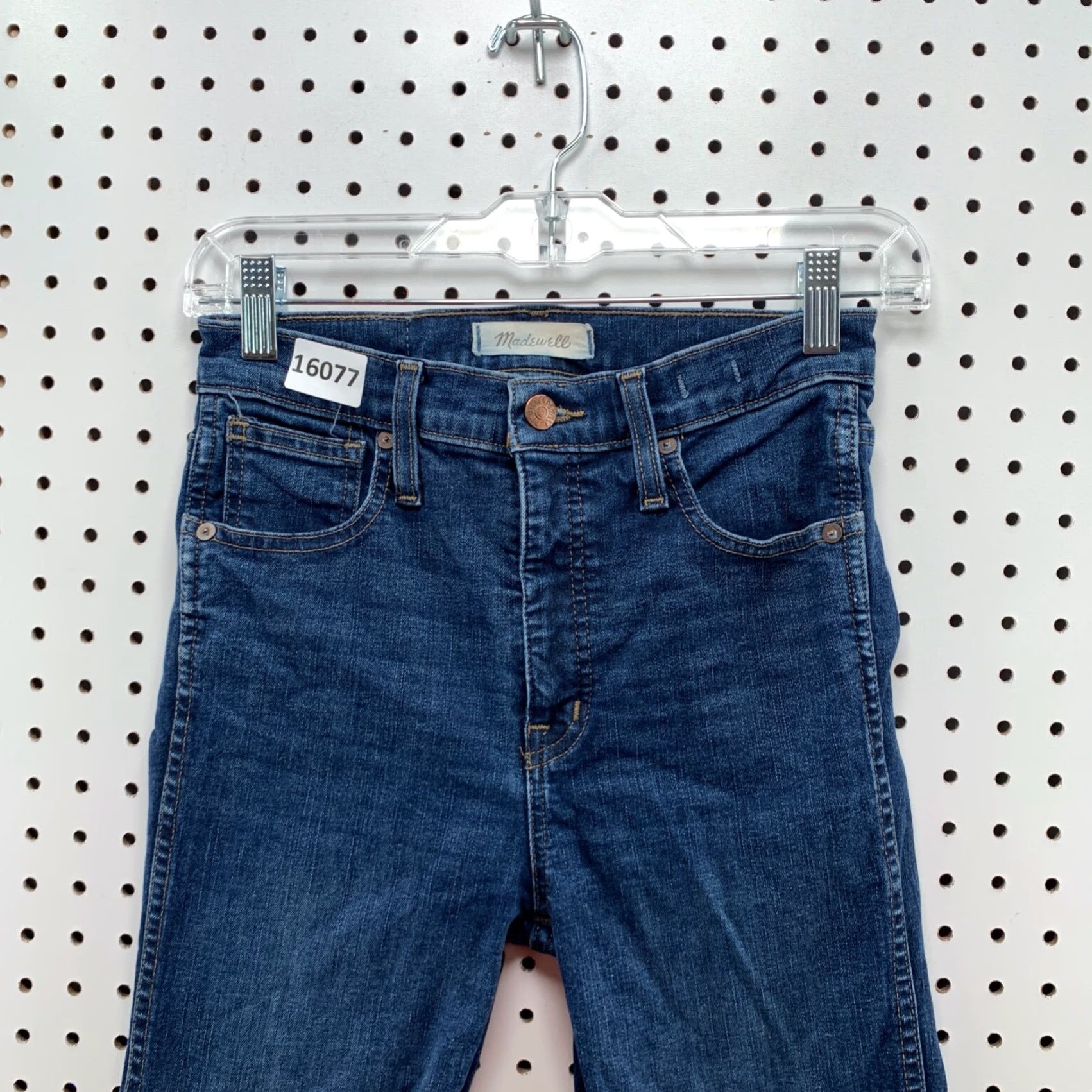 Madewell Madewell Jeans Skinny 26 Women High Rise Stretch Denim Blue 10" Raw Hem XS? Wait. Size 26" / US 2 / IT 38 - 7 Thumbnail