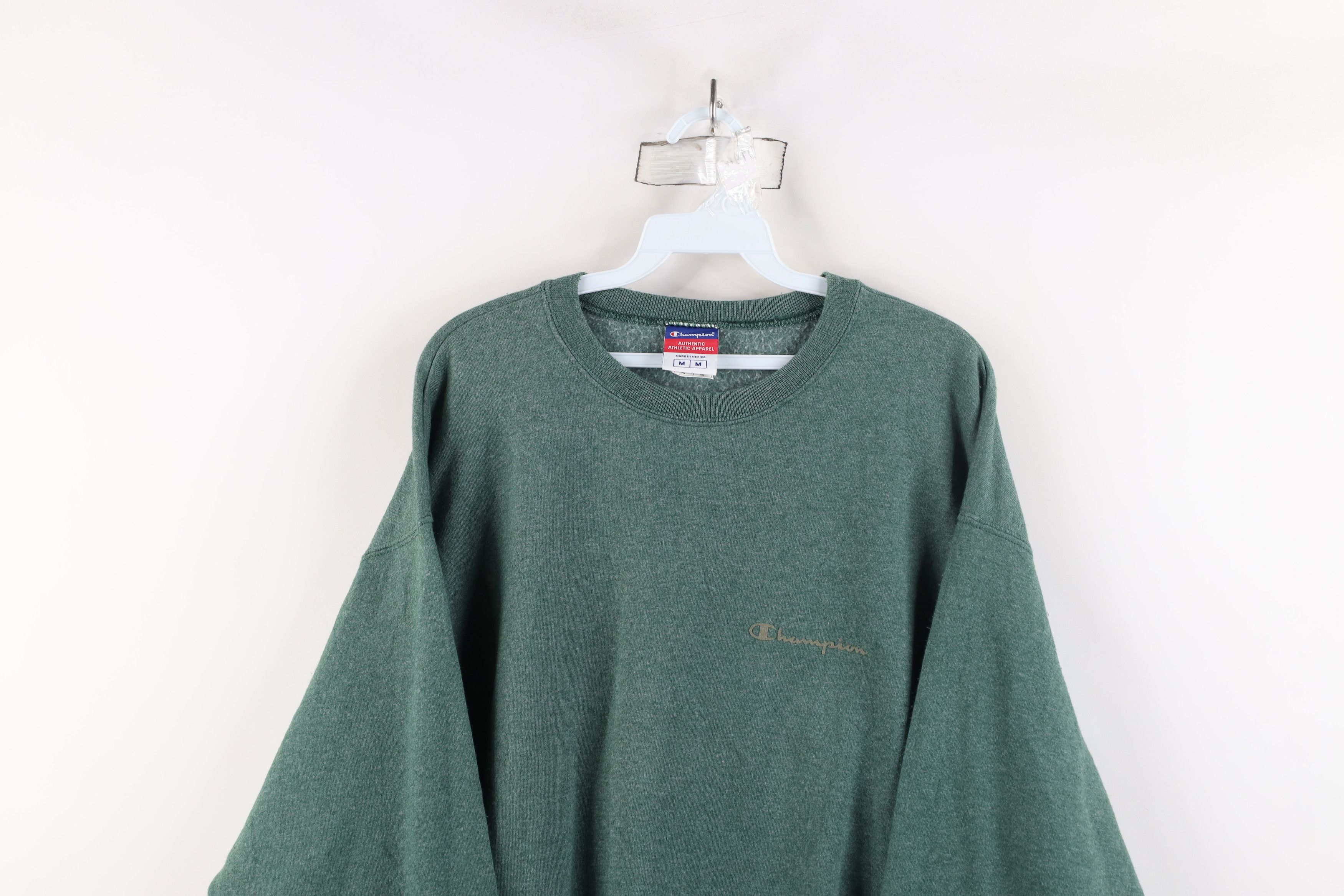 Champion × Vintage Vintage 90s Champion Spell Crewneck Sweatshirt Heather Green Size US M / EU 48-50 / 2 - 2 Thumbnail