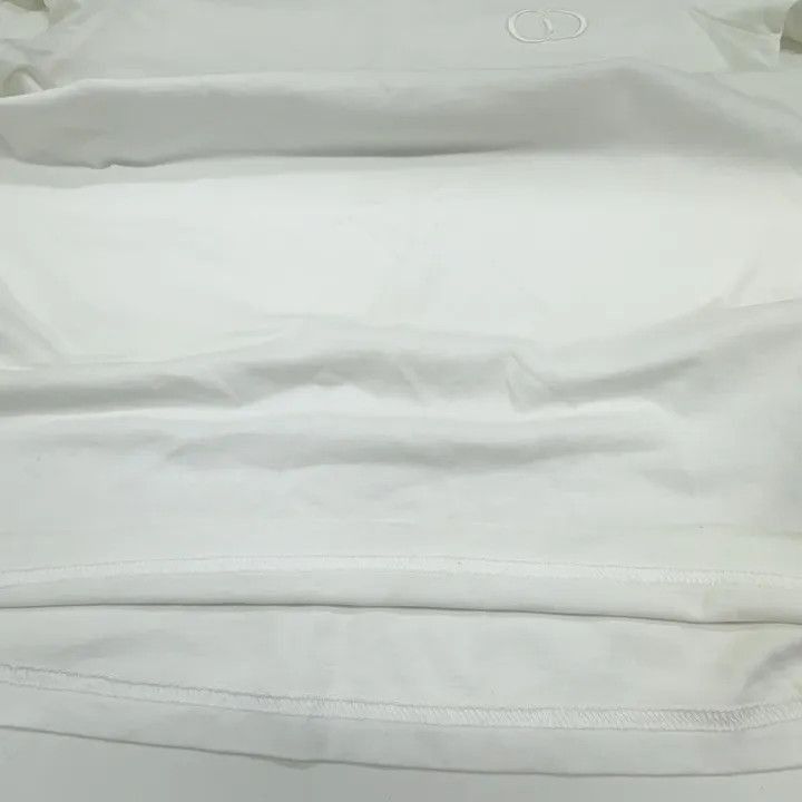 Dior Dior Dior White Logo Embroidered Short Sleeve T-shirt 0079 Size US M / EU 48-50 / 2 - 7 Thumbnail